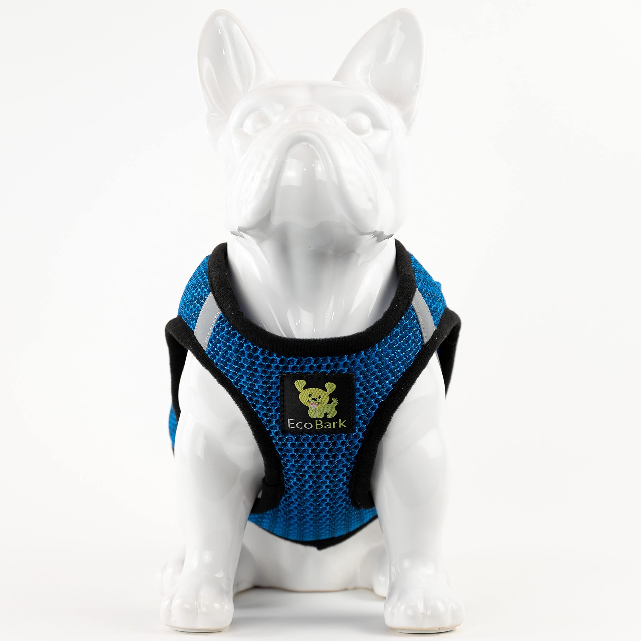 Ecobark Step In Dog Harness - Reflective Soft Luxurious Mesh Dog Harnesses For Small, And Medium Dogs - Eco-Friendly Comfort Secure Halter No Pull Adjustable Pet Vest (Royal Blue Sport, Large)