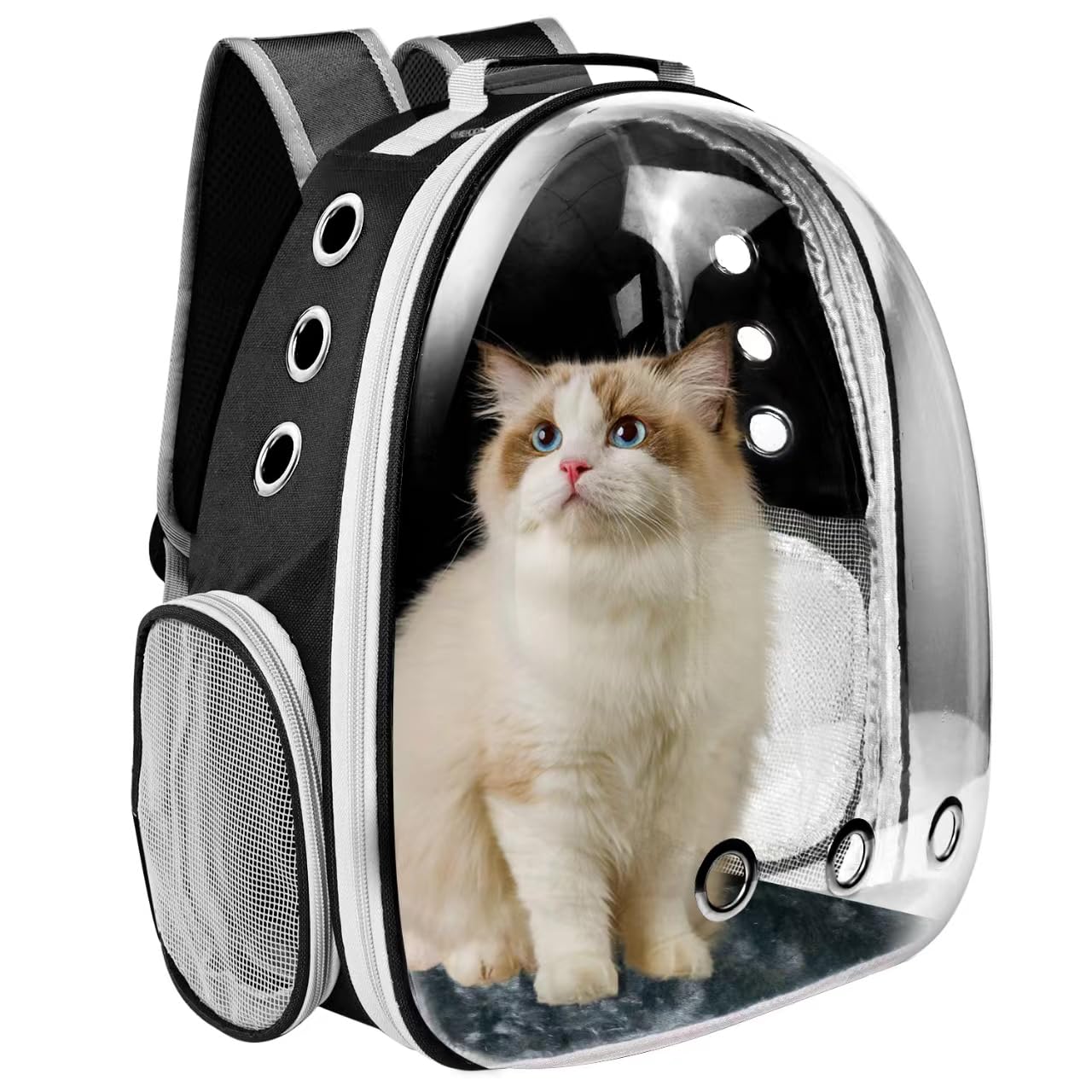 Cat Backpack Carrier, Pet Cat Carrier with Ventilated Design for Carrying Puppy Cats, Pet Carrier Backpack for Traveling/Hiking/