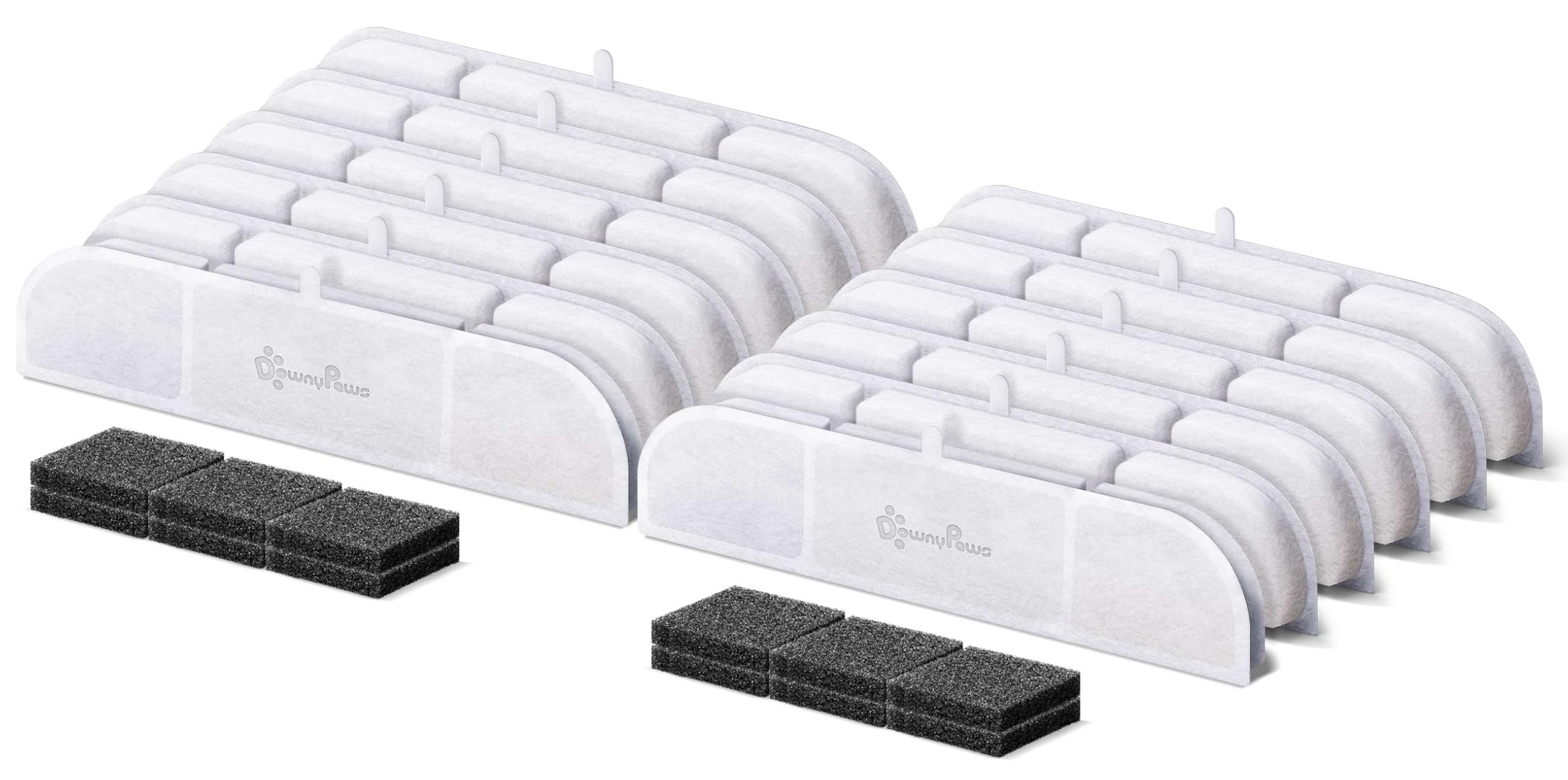 Downypaws 12 Packs Replacement Filters For Battery Operated Cat Water Fountain Dpwfp6 Fursink, 6 Months Set Of Replacement Filte