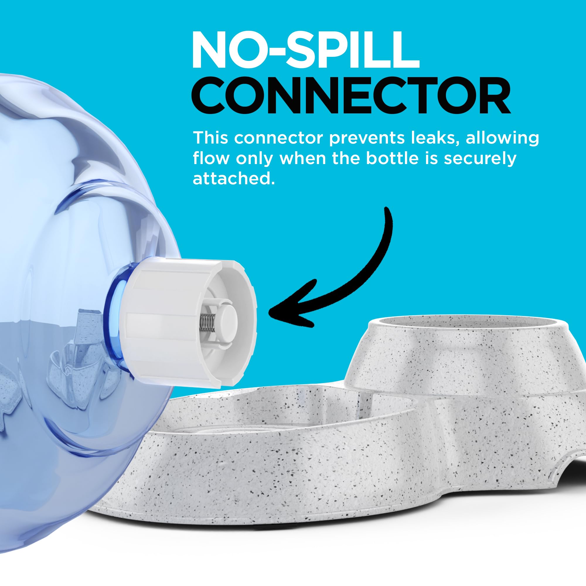 Automatic Pet Waterer Dispenser With Bpa-Free Design - 1 Gallon Capacity, Convenient Waterer Solution Ideal For Dogs And Cats Sm