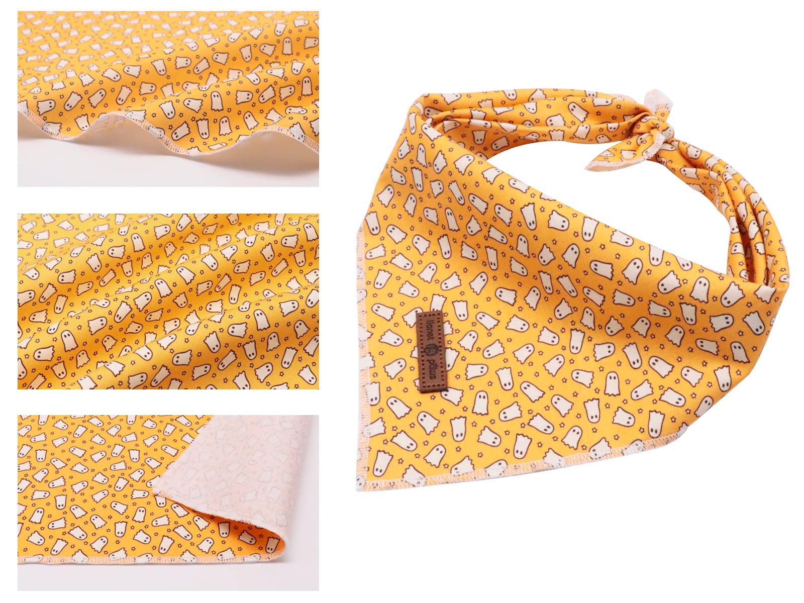 Lionet Paws Halloween Dog Bandana,Fabric Dogs Kerchief For Small Medium Large Dogs,Dog Cotton Triangle Bibs Scarf For Girl Boy