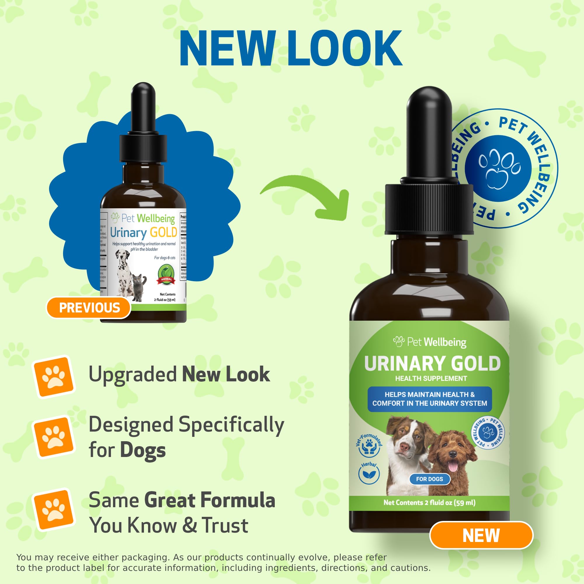 Pet Wellbeing Urinary Gold for Dogs - Vet-Formulated Multi-Herb Urinary Tract Support - Bladder Health & Urinary System Wellness