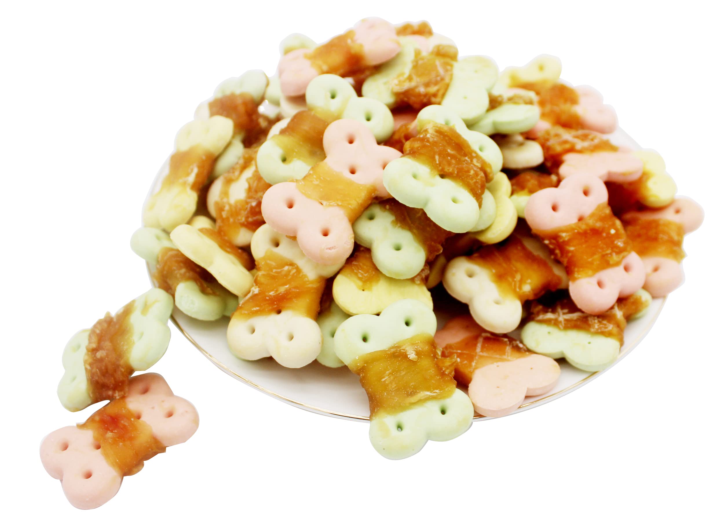 Pawant Dog Treats Biscuits Wrapped in Chicken Chews for Small Dog no Rawhide1 lb/454g