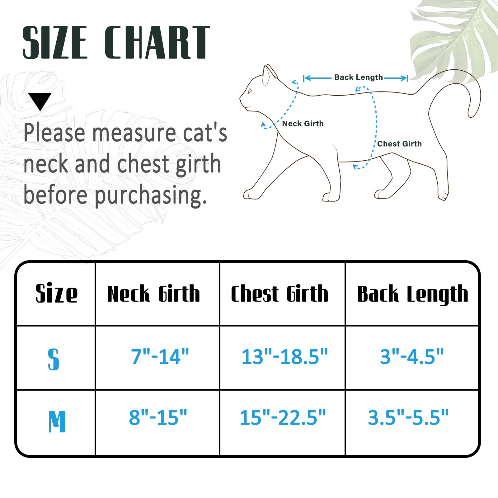 Supet Cat Harness And Leash Escape Proof For Walking, Adjustable Cat Vest Harness And Leash Set For Large And Small Kittens Dogs