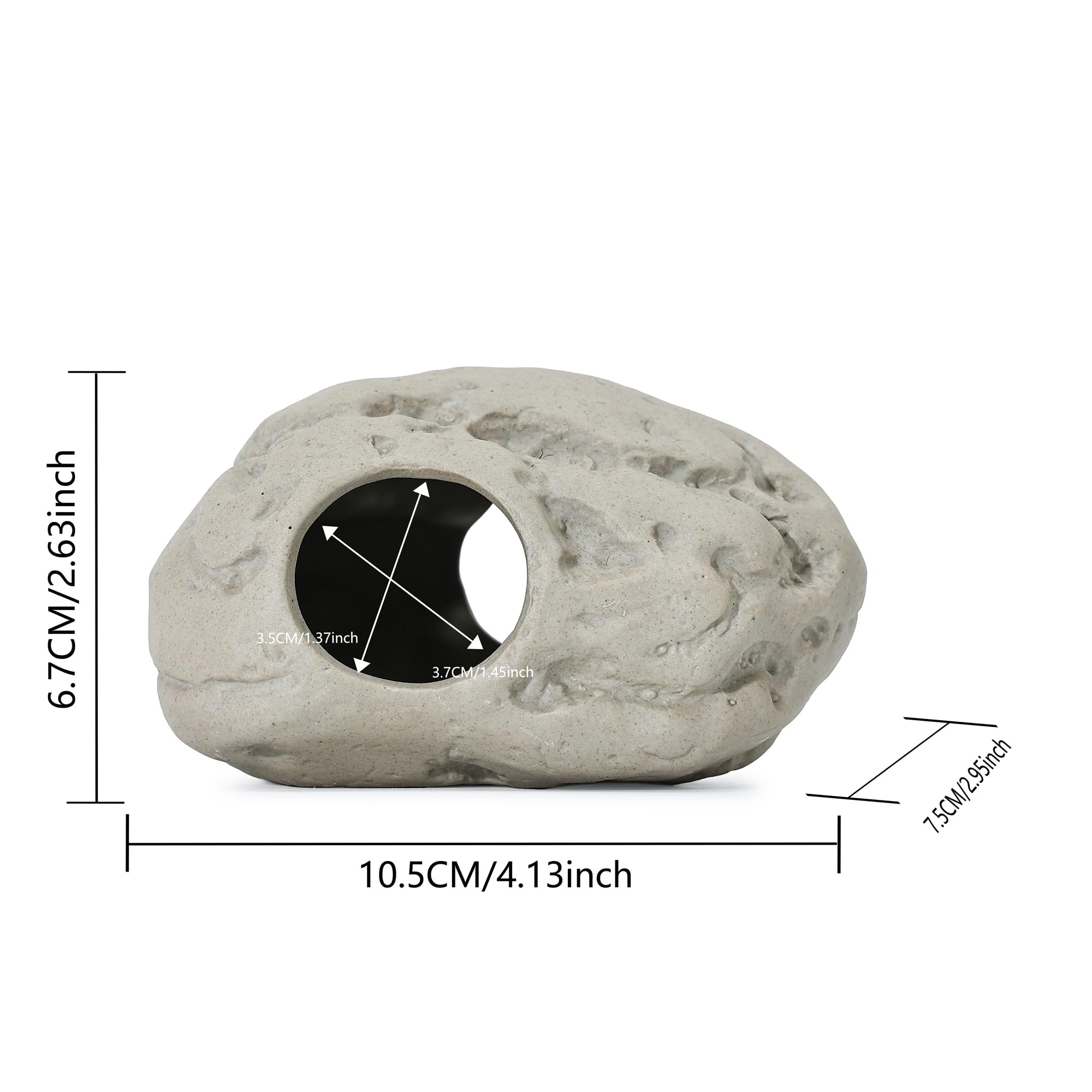 Alegi Aquarium Rock Cave Decor For Shrimp Cichlid Hiding Breeding (Set 8)