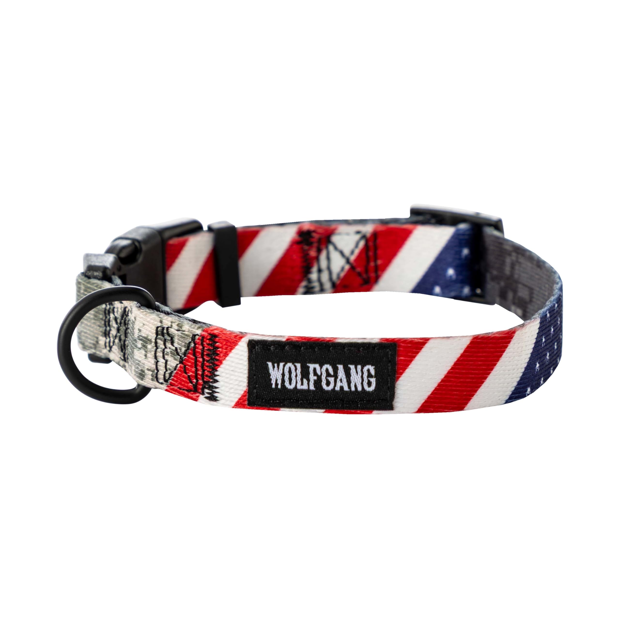 Wolfgang Heavy Duty, Adjustable Dog Collar With Quick Release Nylon Buckle For Walking & Training, Digitaldog Print, Large