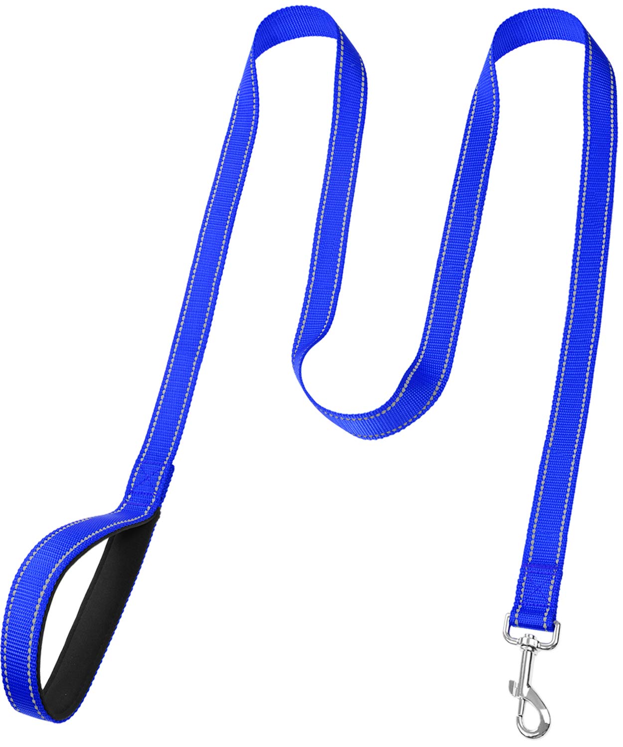 Funtags 6Ft Reflective Dog Leash With Soft Padded Handle For Training,Walking Lead For Medium & Small Dogs,3/4 Inch Wide,Royal B