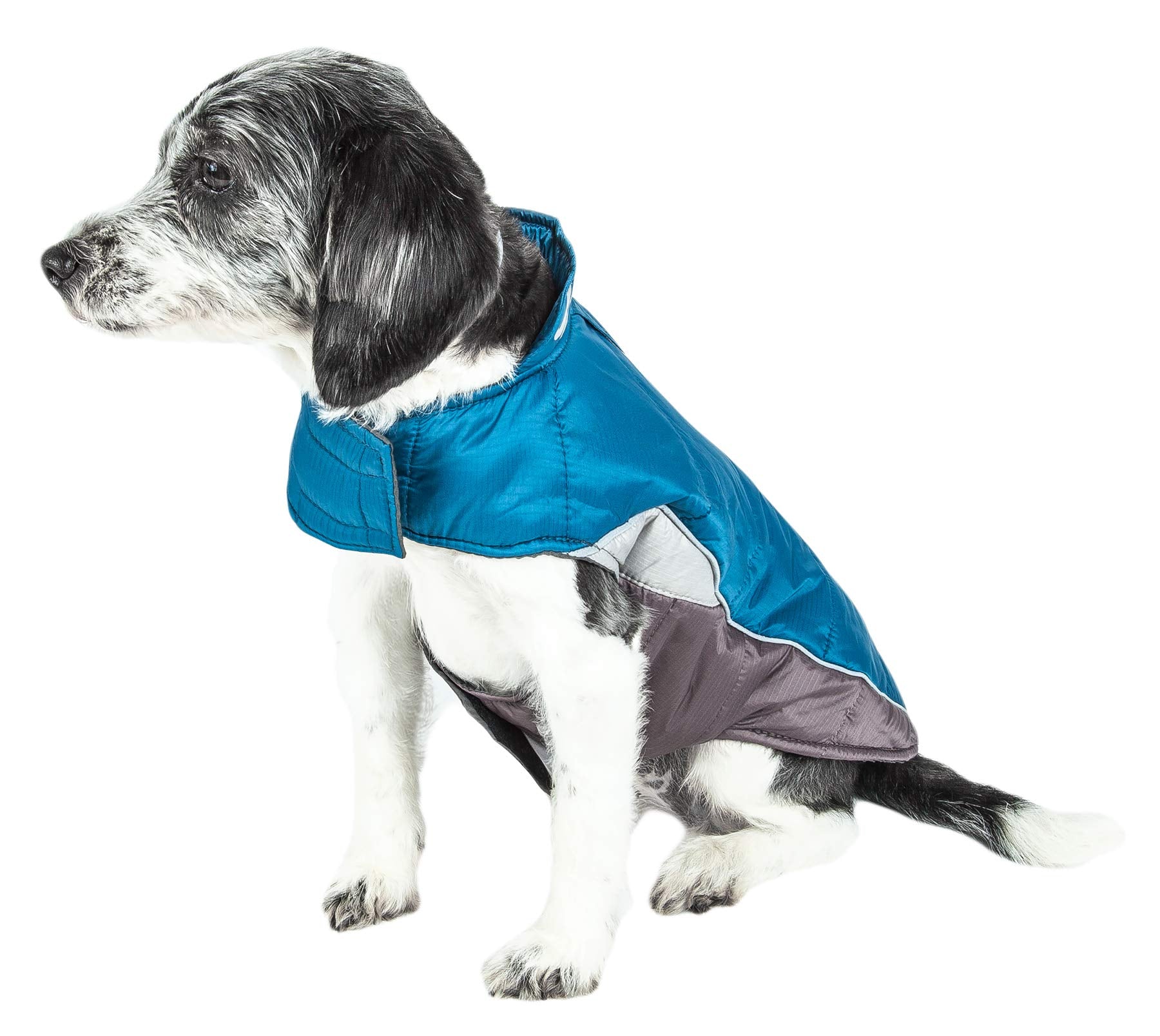DOGHELIOS Hurricane-Waded Plush Adjustable 3M Reflective Insulated Winter Pet Dog Coat Jacket w/ Blackshark technology, Large,