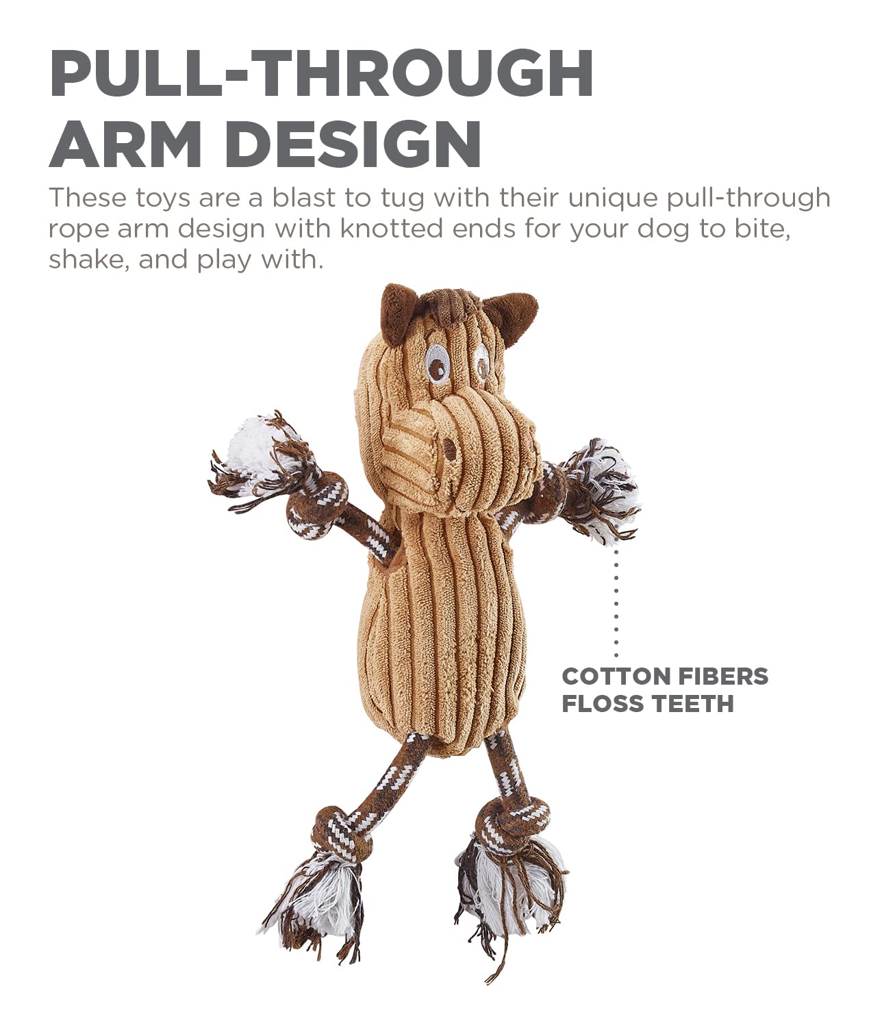 Outward Hound Ranch Roperz Horse Plush Squeaky Dog Toy