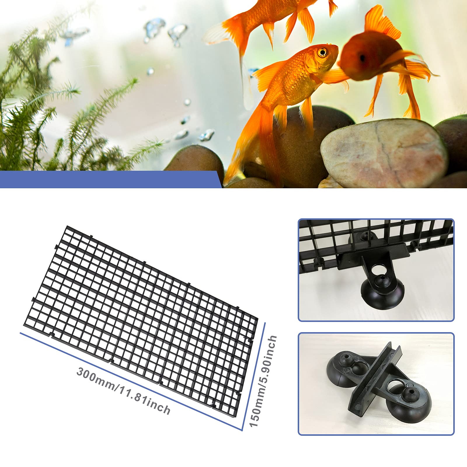 Create idea 10pcs Aquarium Divider Isolation Board Partition Pane Separator Black Mixed Breeding to Keep Different Fish from The