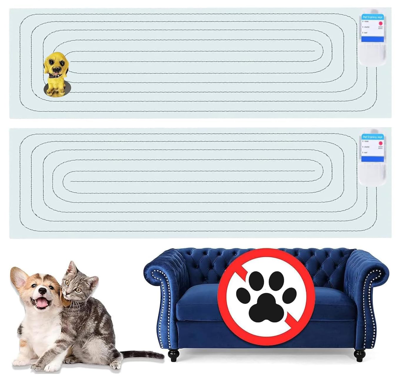 Scat Shock Mat For Dogs And Cats Indoor, Pet Shock Mats For Training Pets, Electric Repellent Mat Keeps Dogs And Cats Off Counte
