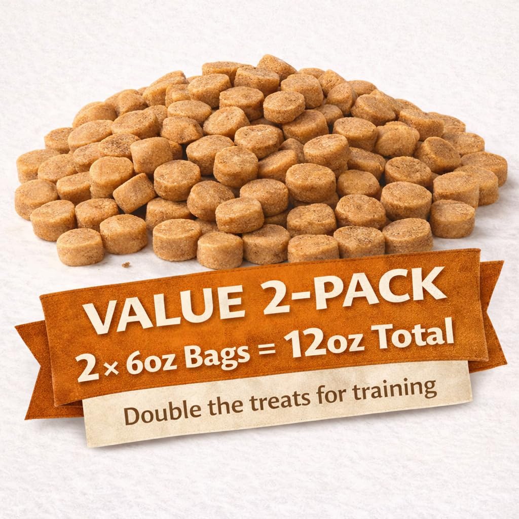 Natural Grain-Free Puppy & Dog Training Treats - Low-Calorie Tender Tidbits (Beef, Chicken, Peanut Butter & Salmon) Made in USA