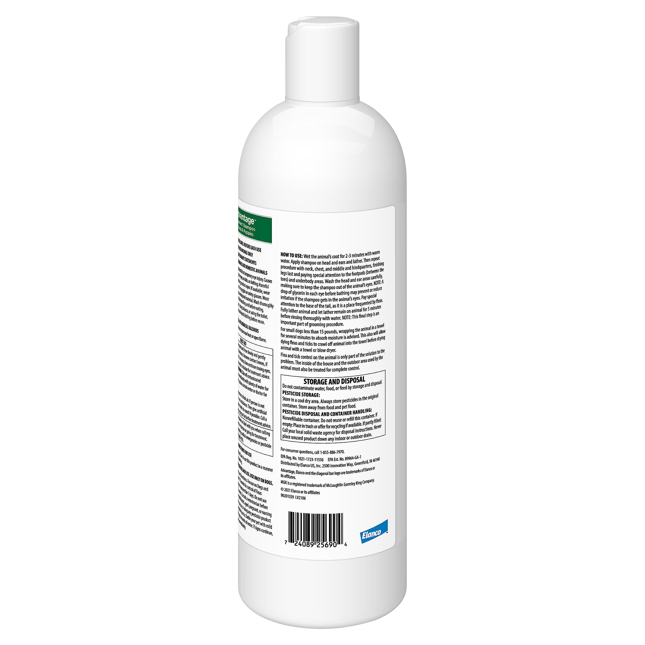 Advantage Dog Flea & Tick Shampoo for Puppies & Adult Dogs | Kills Fleas & Ticks | 24 oz.