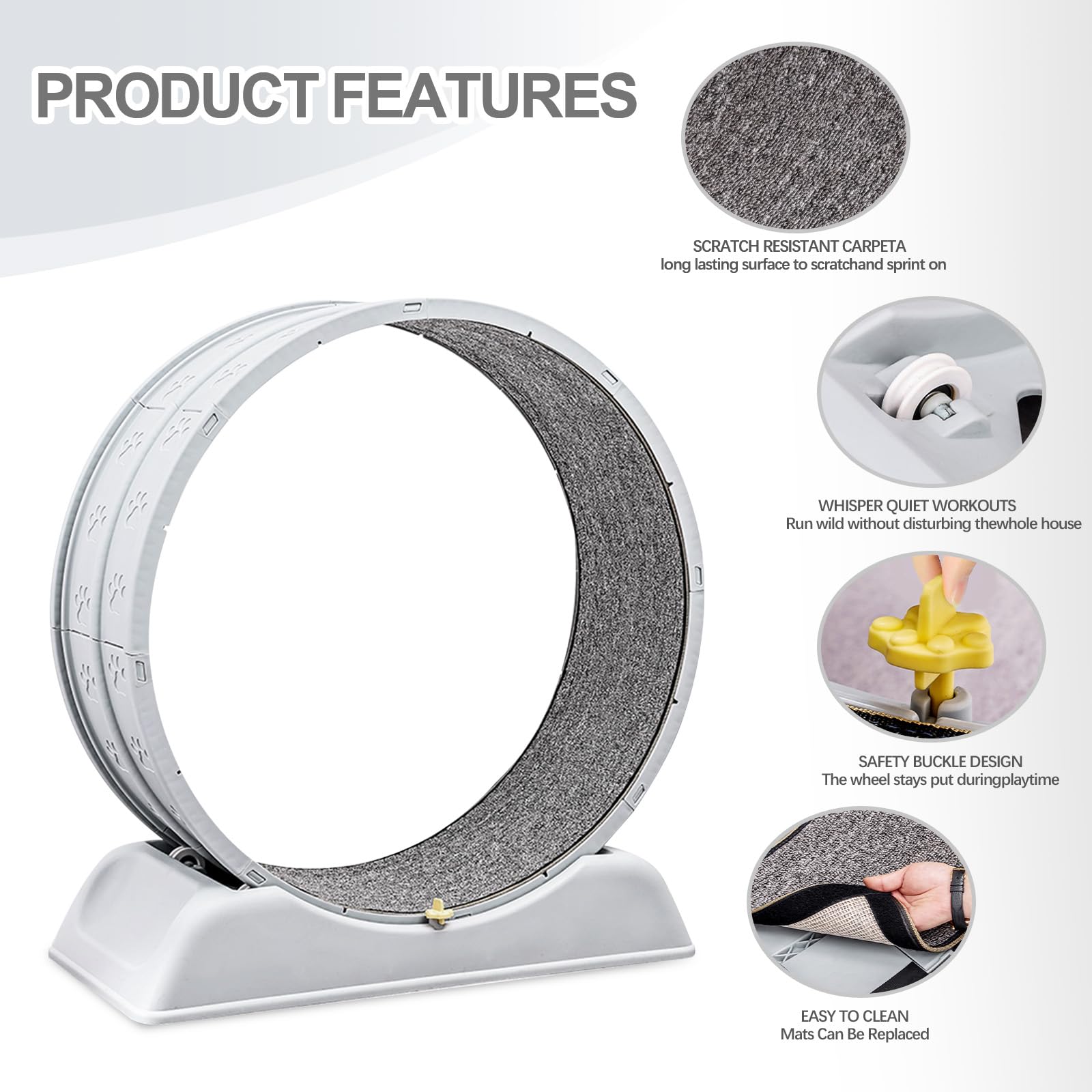 Goosheep Cat Wheel Exerciser Cat Treadmill Cat Wheels For Indoor Cats Exercise Wheel Indoor Cat Running Wheels For Indoor Cats G