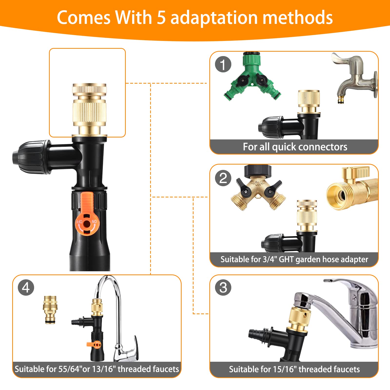 Enomol Gravel Vacuum For Aquarium Water Changer Fish Tank Cleaning Tools,Siphon Universal Quick Pump Aquarium Water Changing (50Ft)