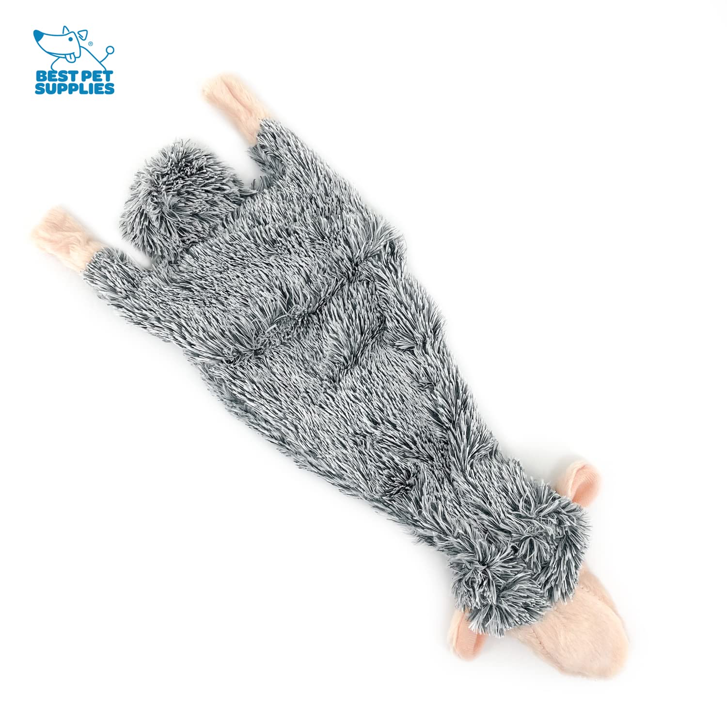 Best Pet Supplies 2-In-1 Stuffless Squeaky Dog Toys With Soft, Durable Fabric For Small, Medium, And Large Pets, No Stuffing For Indoor Play, Holds A Plastic Bottle - Sheep, Large