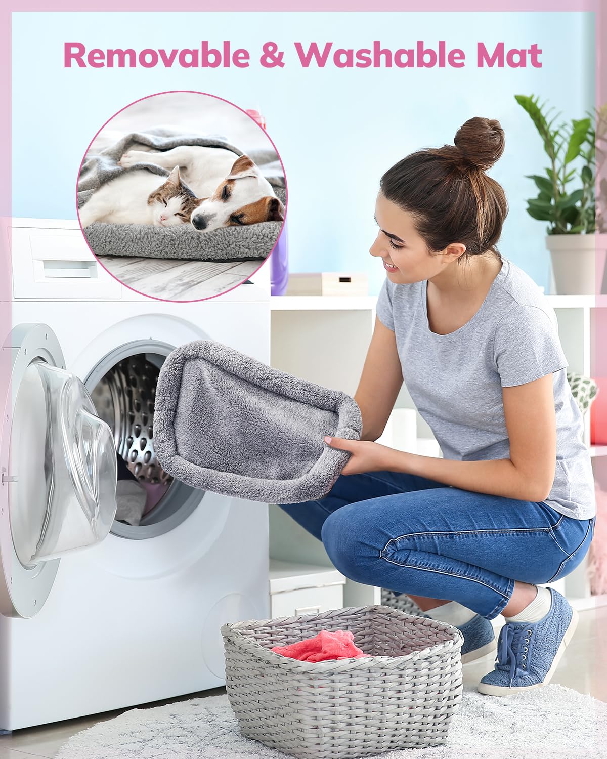 Morpilot Portable Cat Carrier - Soft Sided Cat Carrier For Medium Cats And Puppy Up To 15Lbs, Pet Carrier With Locking Safety Zippers, Foldable Bowl, Airline Approved Travel Dog Carrier - Pink