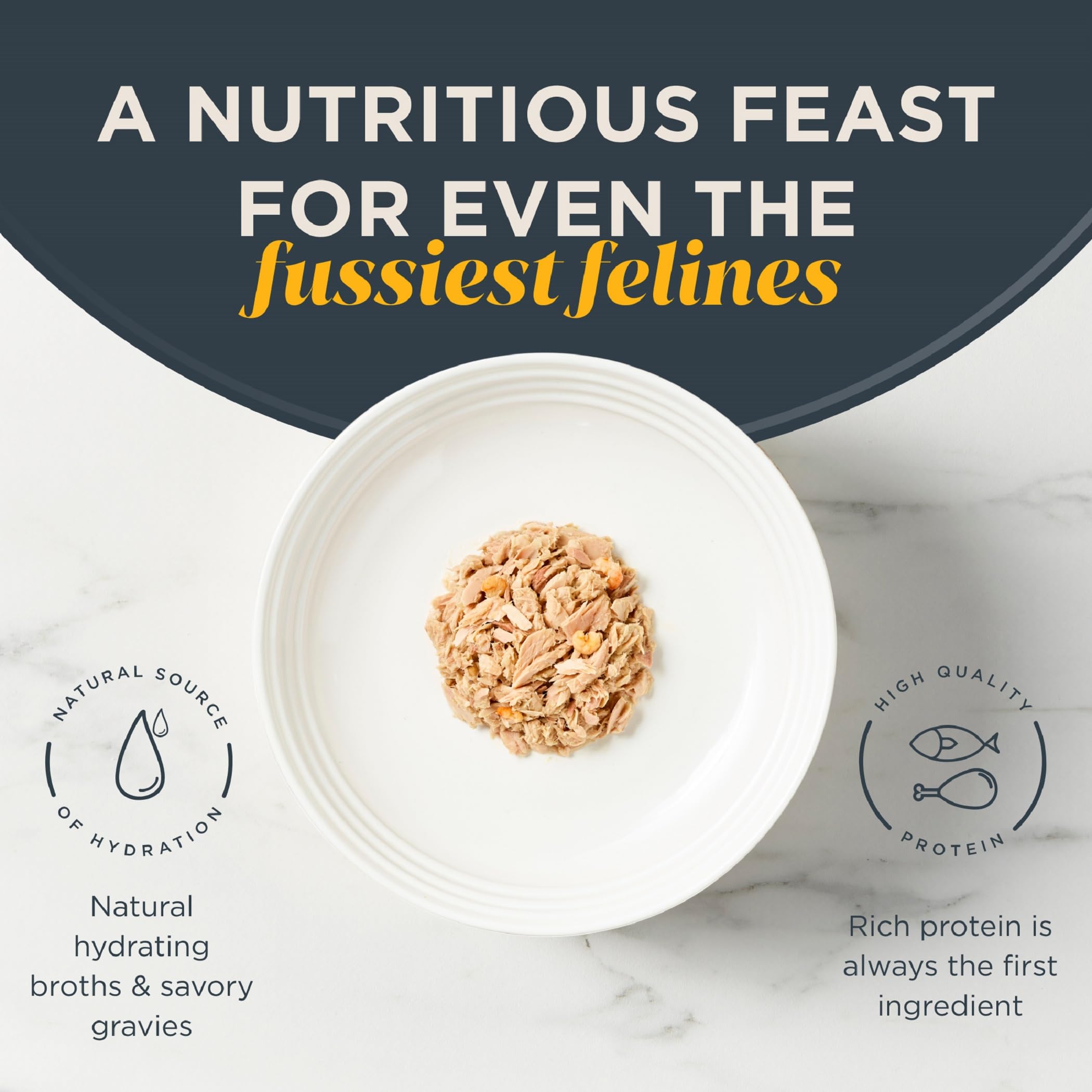 Reveal Natural Wet Cat Food, 24 Count, Grain Free, Limited Ingredient Canned Food for Cats, Tuna Fillet with Shrimp in Broth, 2.
