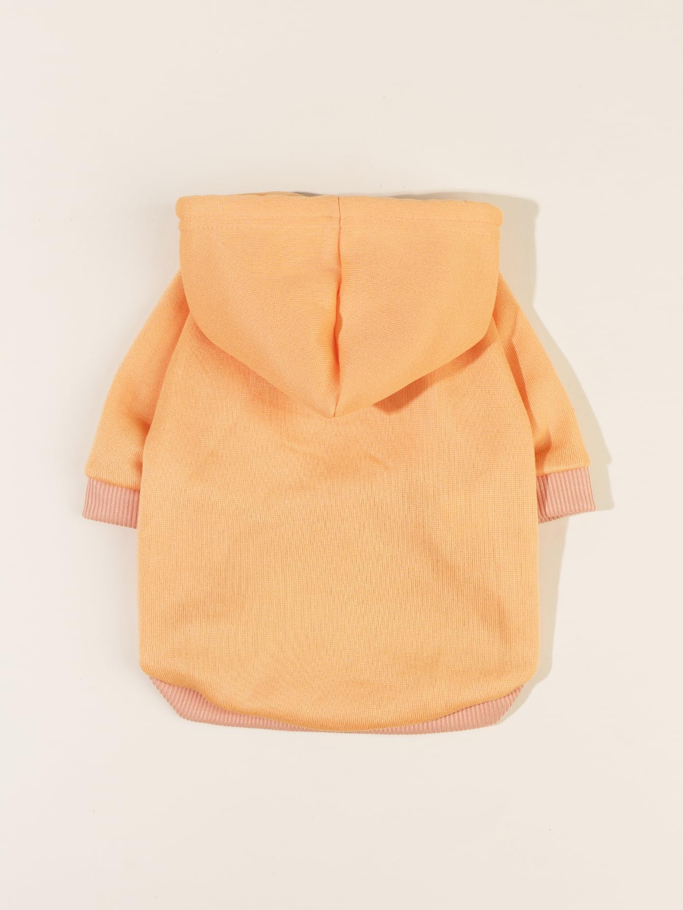 Qwinee Basic Dog Hoodie, Dog Warm Jacket, Cat Apparel, Dog Shirt, Dog Clothes For Puppy Kitten Small Medium Dogs Cats Orange Xxs