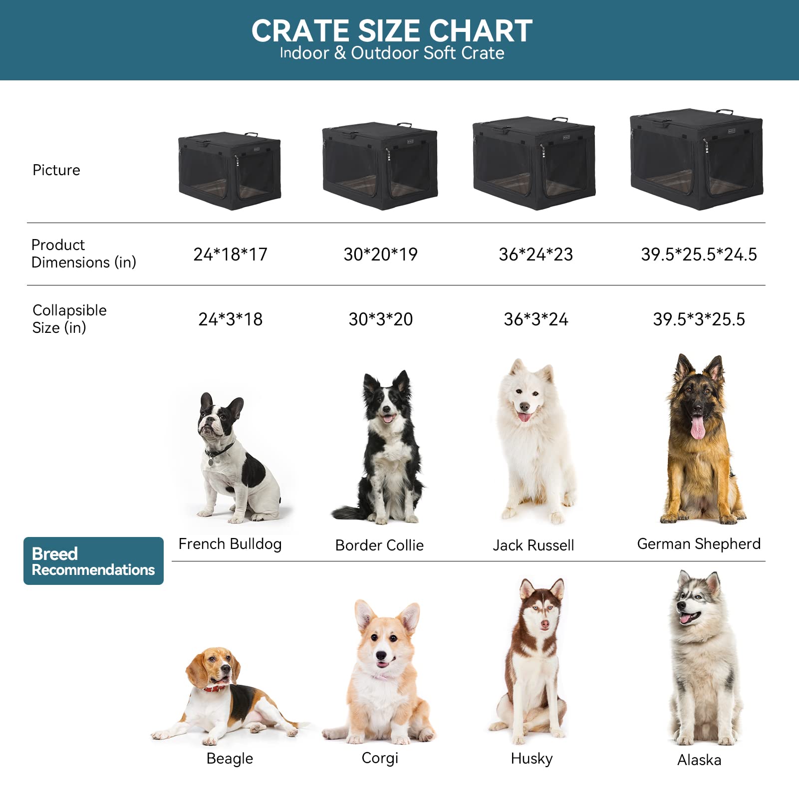 Dog Crates For Small Dogs With Thicken Plush Mat-Foldable Design + Adjustable The Tightness Of The Cloth, Dog Crates 24Inch