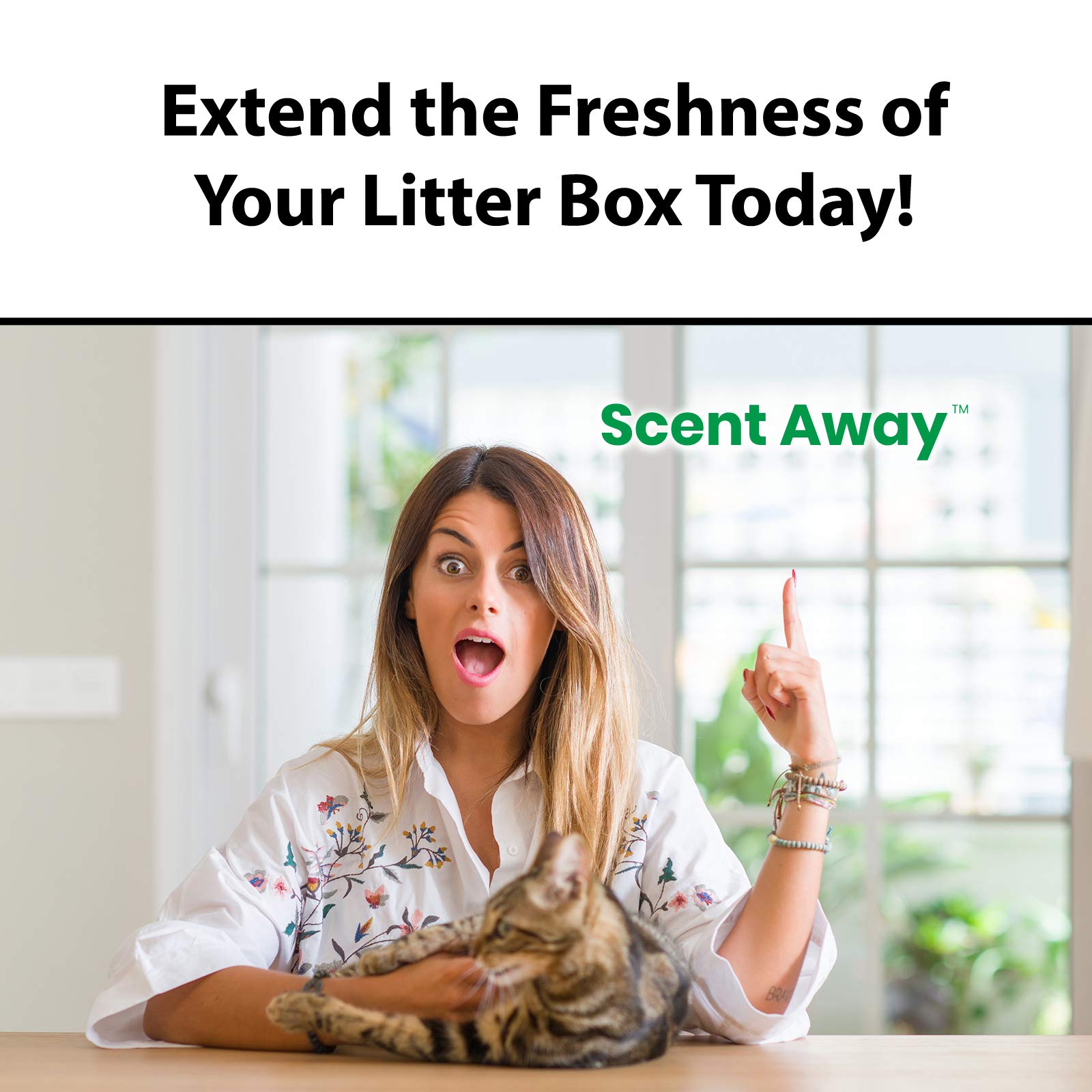 Scent Away Cat Litter Deodorizer Litter Box Odor Eliminator | Fragrance Free Cat Litter Deodorizer With Active Carbon | Eliminates Cat Odors And Smells To Keep Your Home Fresh And Clean (Pack Of 1)