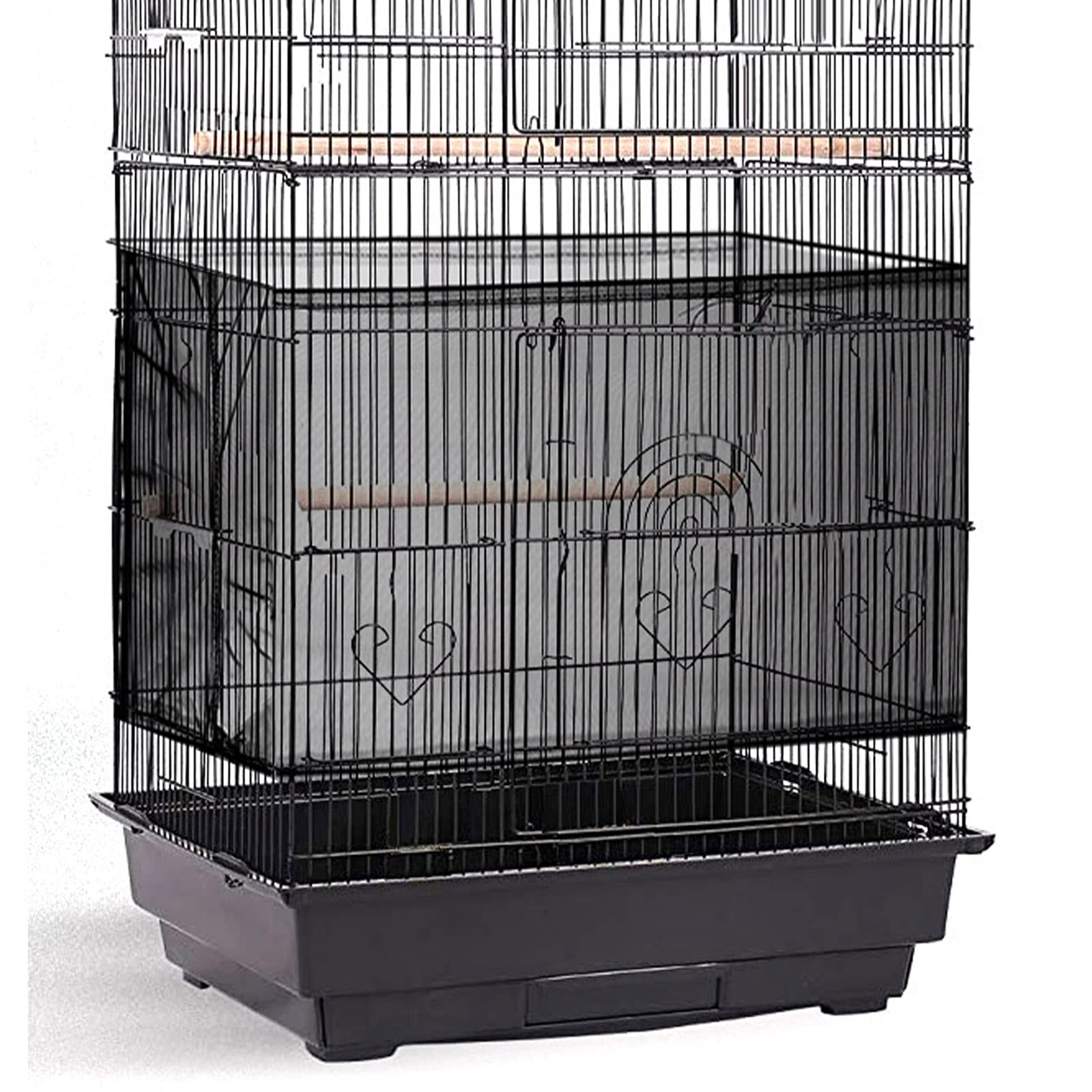 Shappy Large Bird Cage Net, Bird Cage Seed Catcher, Adjustable Soft Airy Mesh Net, Birdcage Skirt Guard For Parrot Parakeet Maca
