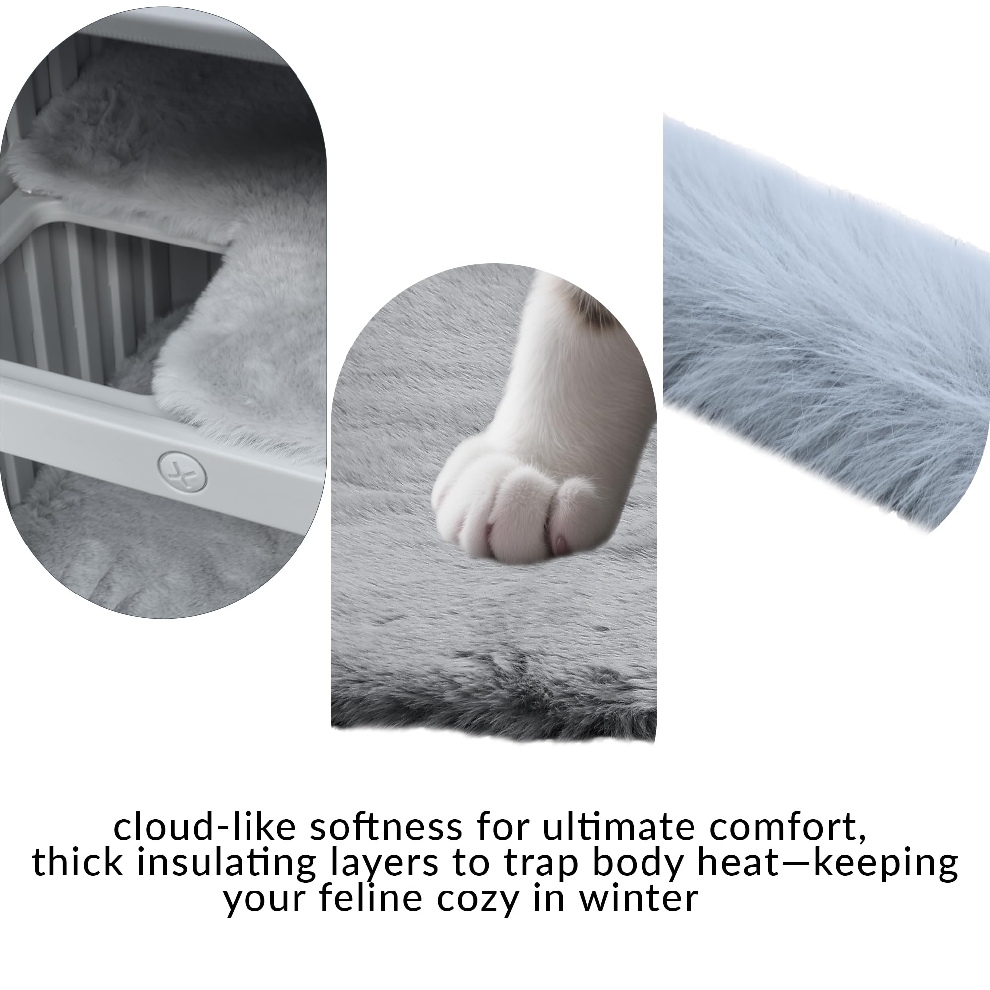 Plastic Outdoor Cat House with Mat Weatherproof for Feral Multi Cat, 2 Story Insulated Elevated Cat Shelter with Escape Door, Ea