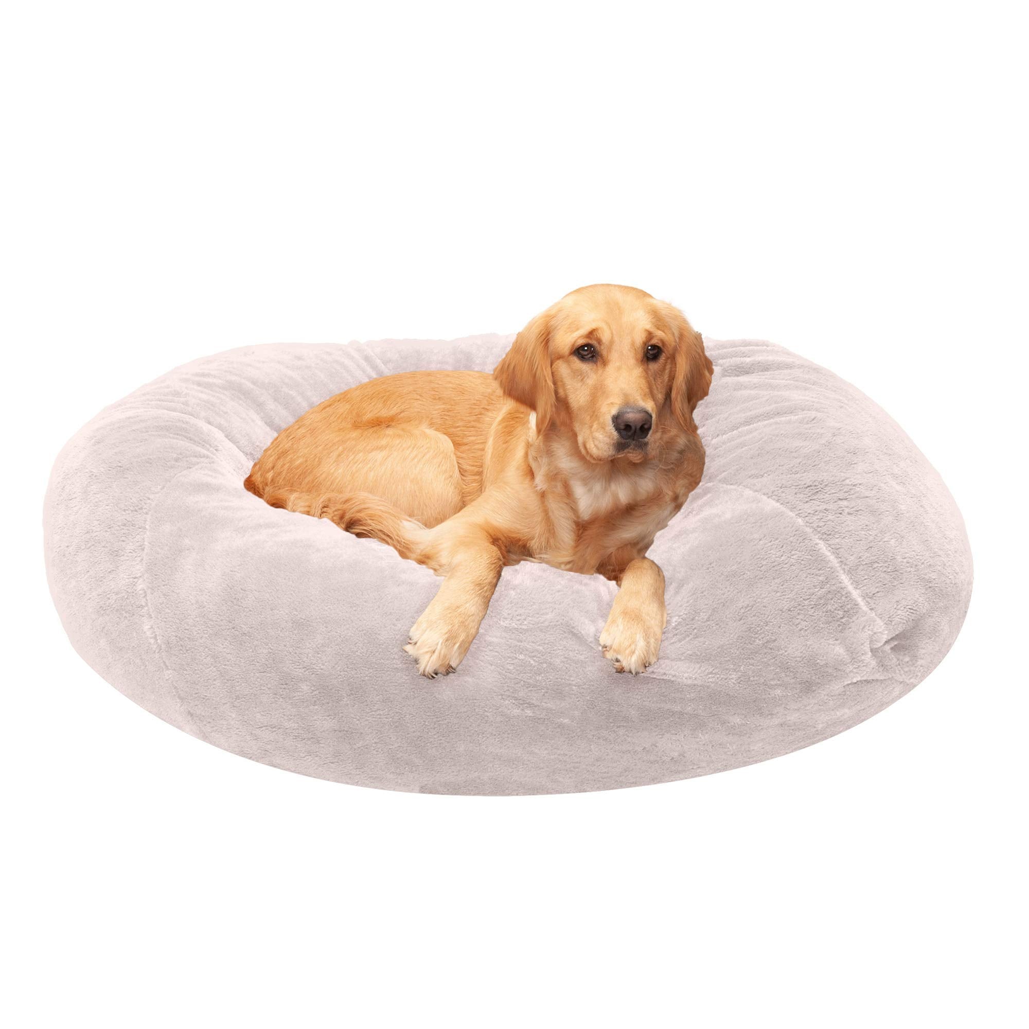 Furhaven Soft & Cozy Dog Bed For Large Dogs, Refillable W/ Removable Washable Cover & Liner, For Dogs Up To 95 Lbs - Plush Faux 