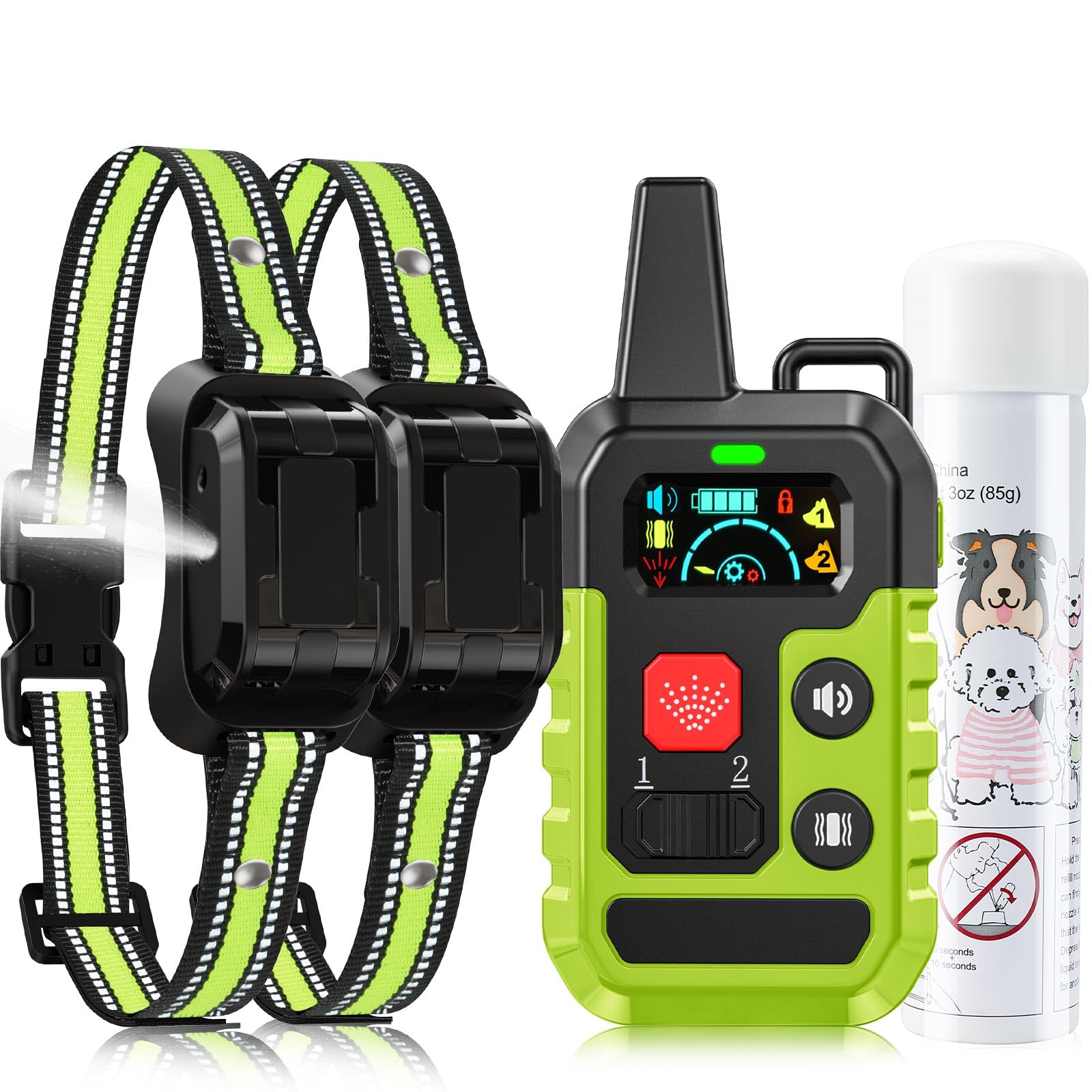 Citronella Training Collar For Dog [2*Collar, No Automatic] Spray Training Dog Bark Collar With Beep/Vibration/Spray 4 Mode & 6 