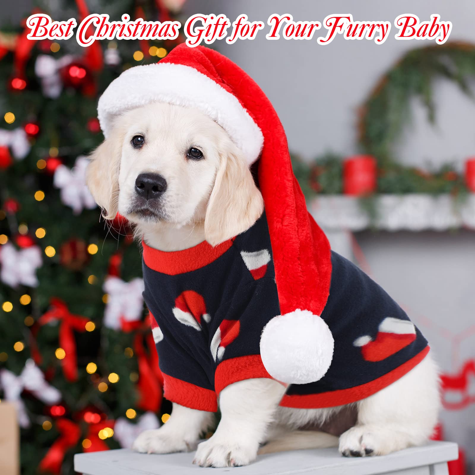 8 Pieces Dog Sweaters Winter Chihuahua Clothes Outfits Dog Warm Shirt Winter Puppy Clothes For Winter Colorful Thickening Dog Pajamas For Pets Pup Dog Cat, X-Small