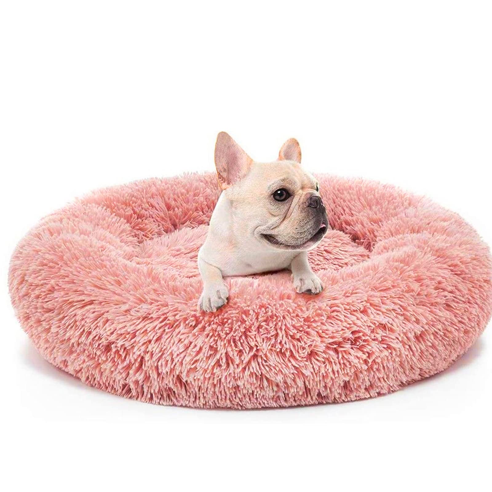 Nisrada Dog Bed For Small Medium Large Dogs, 27 Inch Calming Dogs Bed, Washable-Round Cozy Soft Pet Bed For Puppy And Kitten Wit