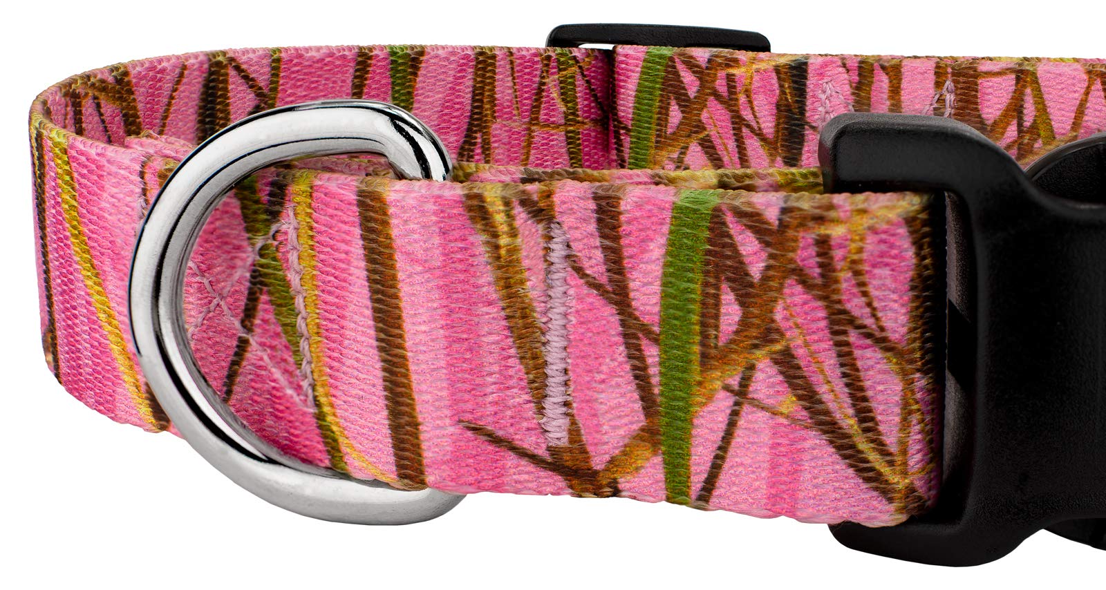 Country Brook Petz - Deluxe Pink Waterfowl Camo Dog Collar - Made In The U.S.A. - Camouflage Collection With 16 Rugged Designs (
