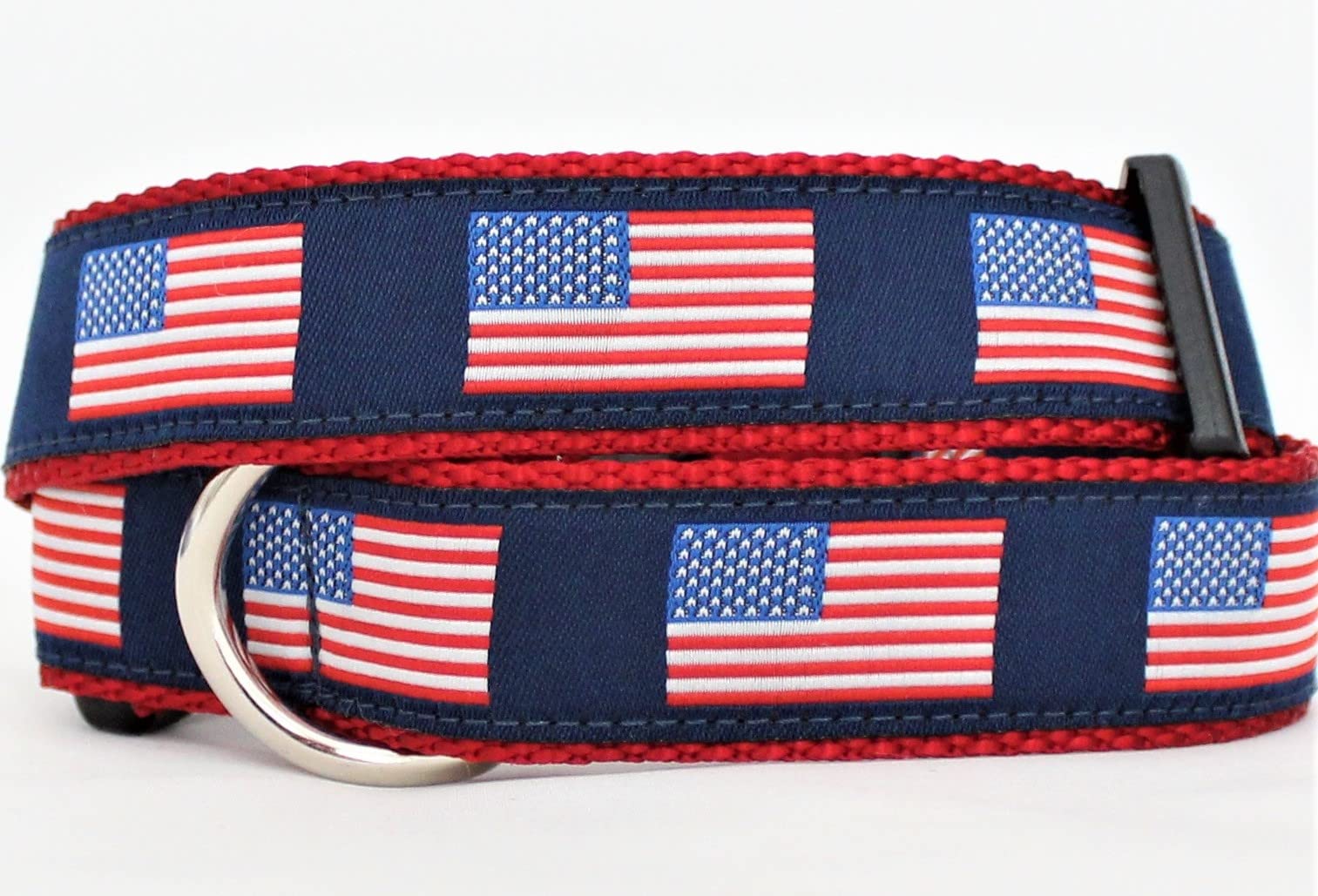 Beach Biscuit American Flag Dog Collar (3/4 Width Small 10-13')