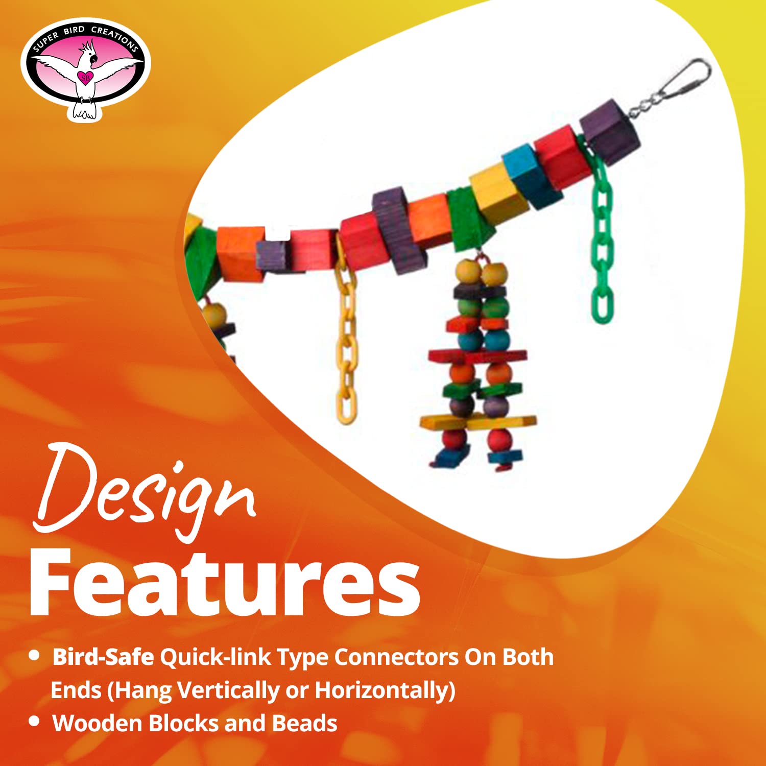 Super Bird Creations Sb449 Rainbow Bridge Jr, Medium Size, 18” X 3” X 7”