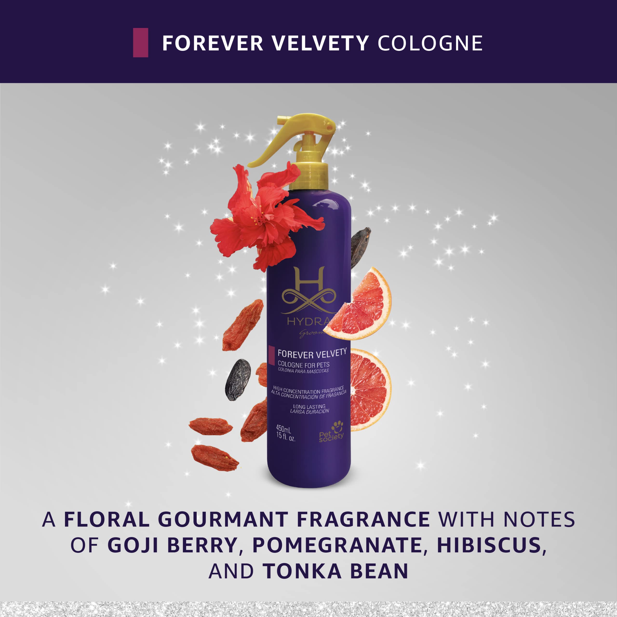 Hydra Groomers Forever Velvety Cologne, Cat and Dog Cologne Spray, 15 Fl. Oz.