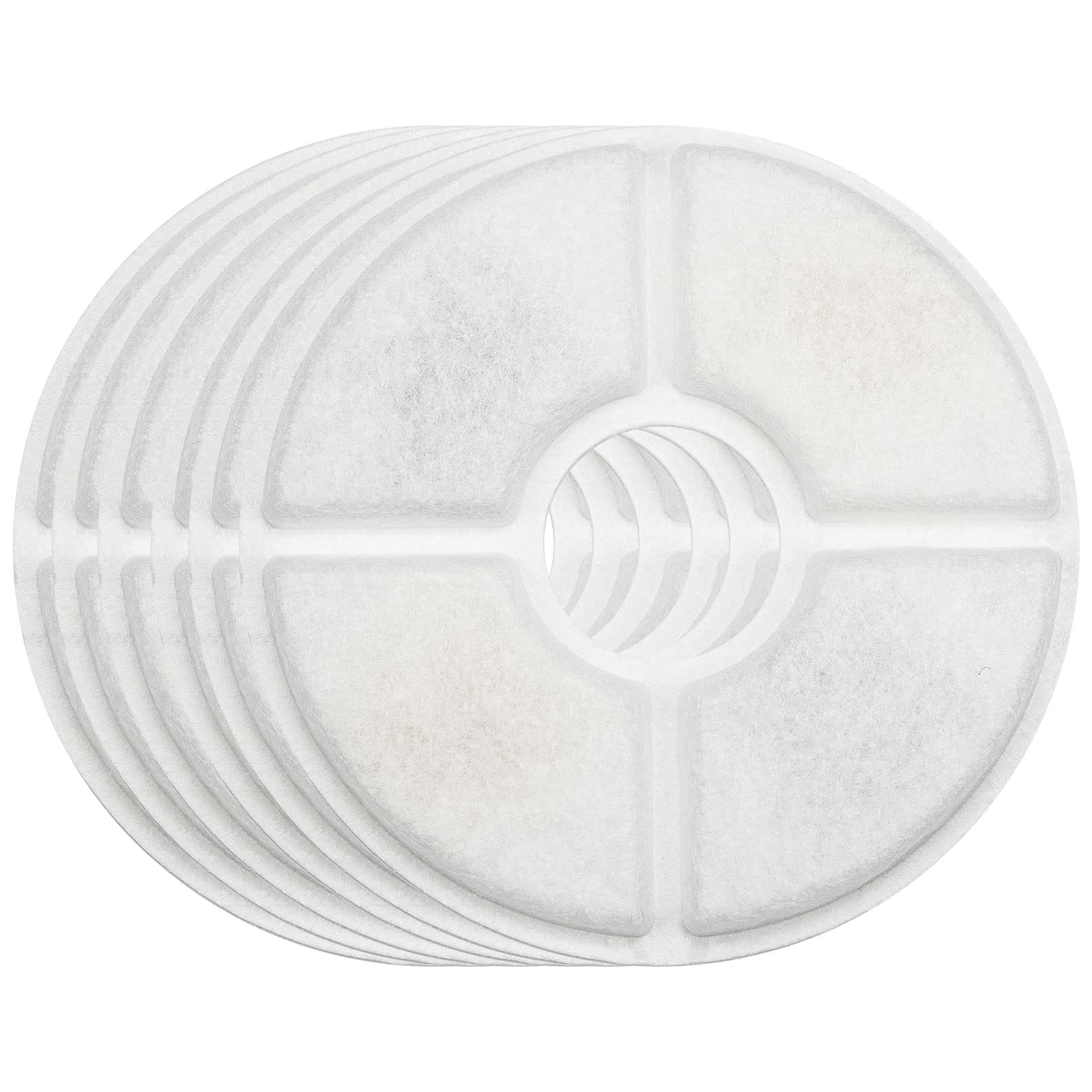 Vekonn Cat Water Fountain Filters, 6-Pack Round Carbon Filters for Stainless Steel Top Cat Fountain