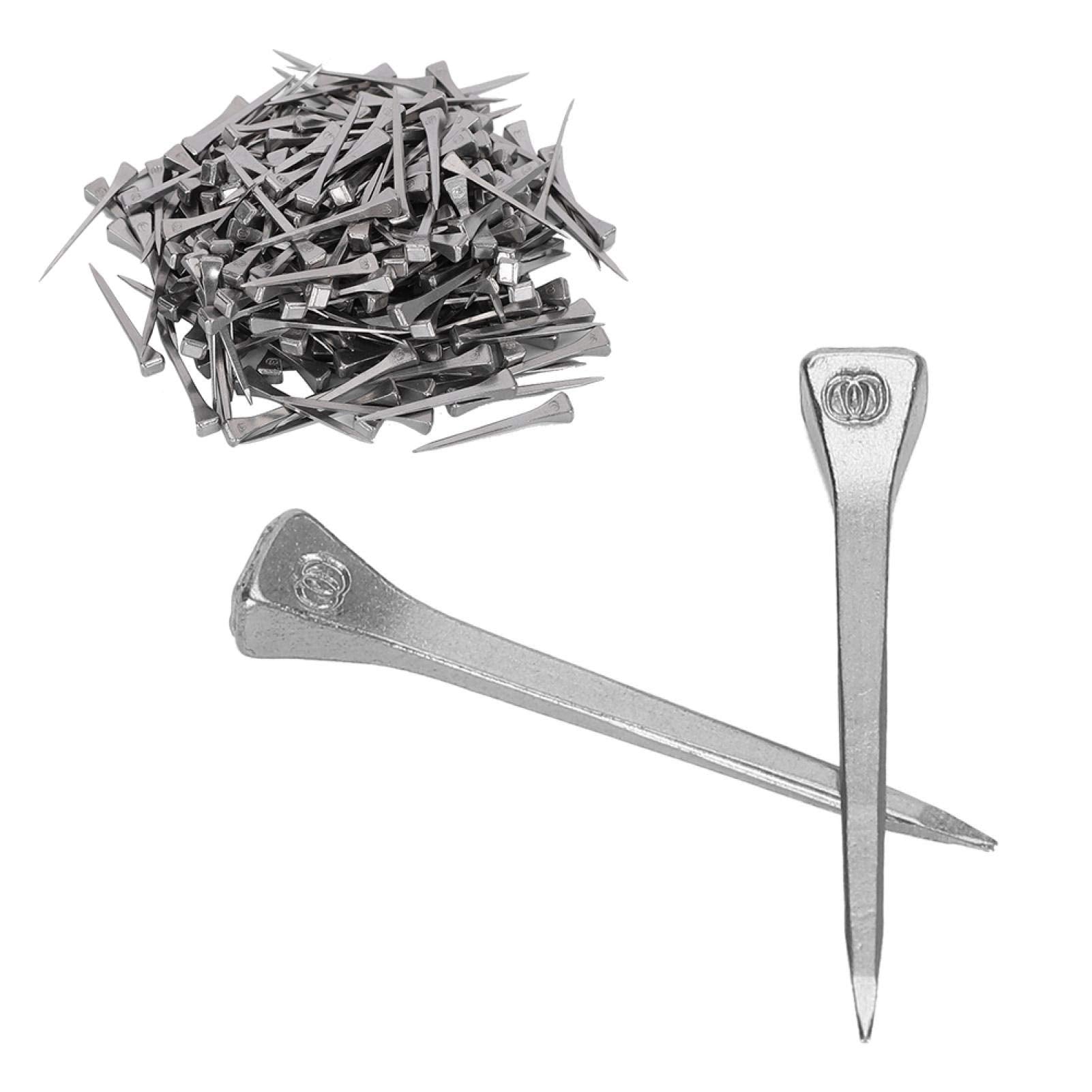 Salaty Steel Horseshoe Nails, Nail Accessory Horse Equipment Horse Hoof Nail, 4.8Cm Steel E4 Horseshoe Nail 250Pcs Horseshoe Nai