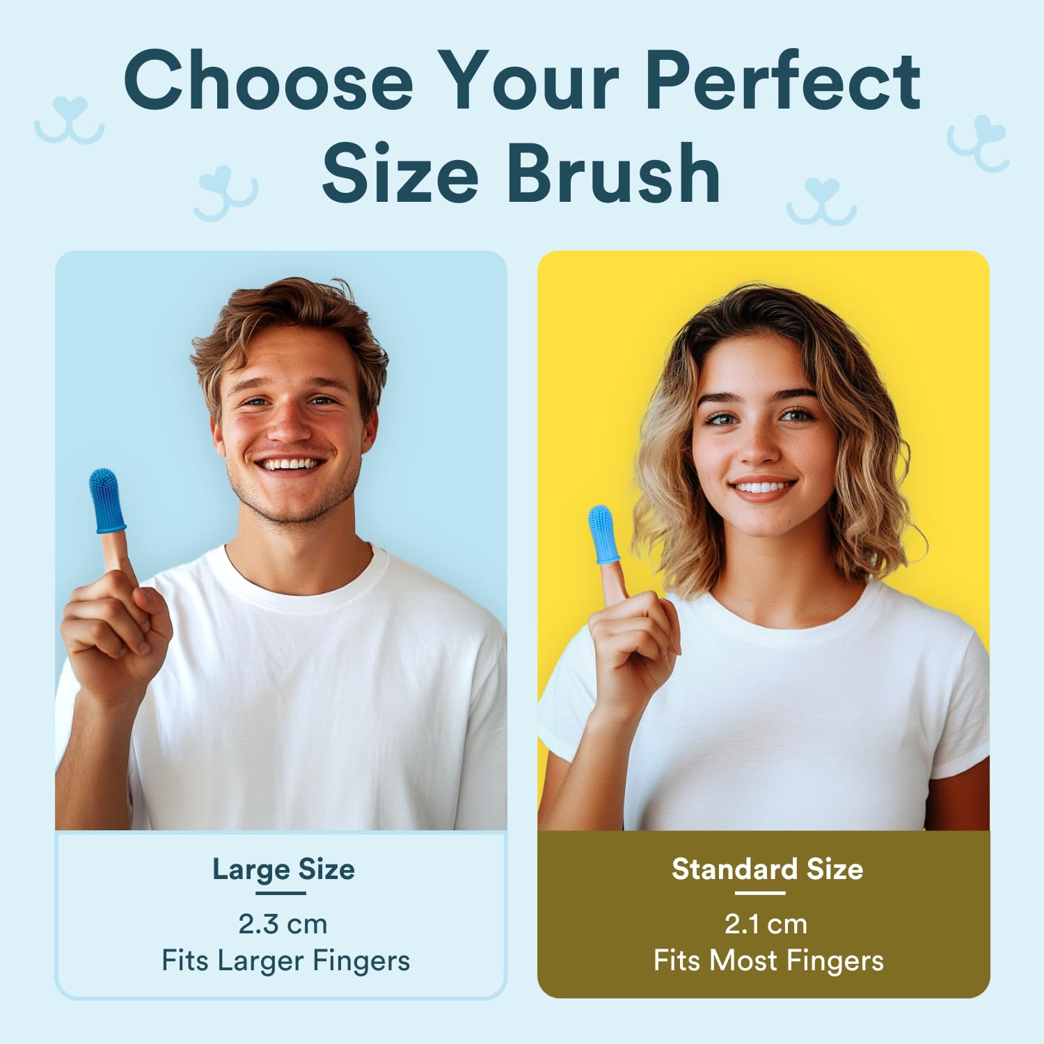 Jasper Large Dog Toothbrush, 360 Degree Pet Tooth Brushing Kit, Cat Toothbrush, Canine Dental Care & Teeth Cleaning Kit, Pet Fin