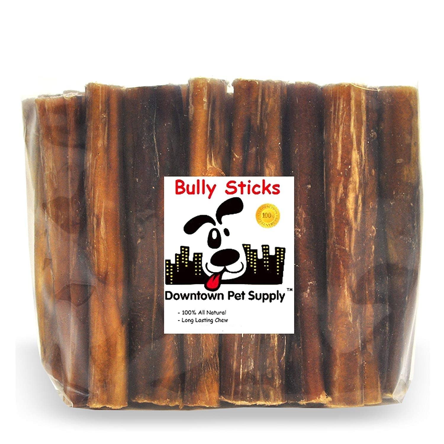 Downtown Pet Supply - Bully Sticks for Dogs - Dental Treats & Rawhide-Free Chews With Protein, Vitamins & Minerals - Natural Bee