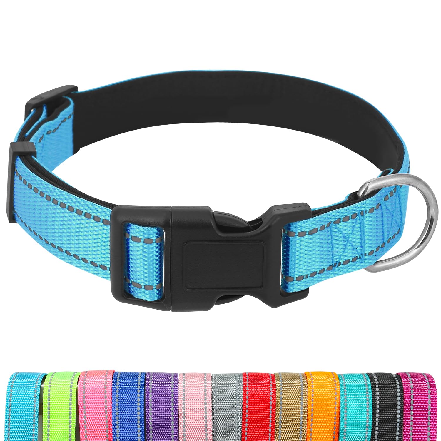 Usunyvora Dog Collars Adjustable For Puppy And Small Dogs, Heavy Duty Waterproof With Quick Release Buckle, Reflective Nylon Col