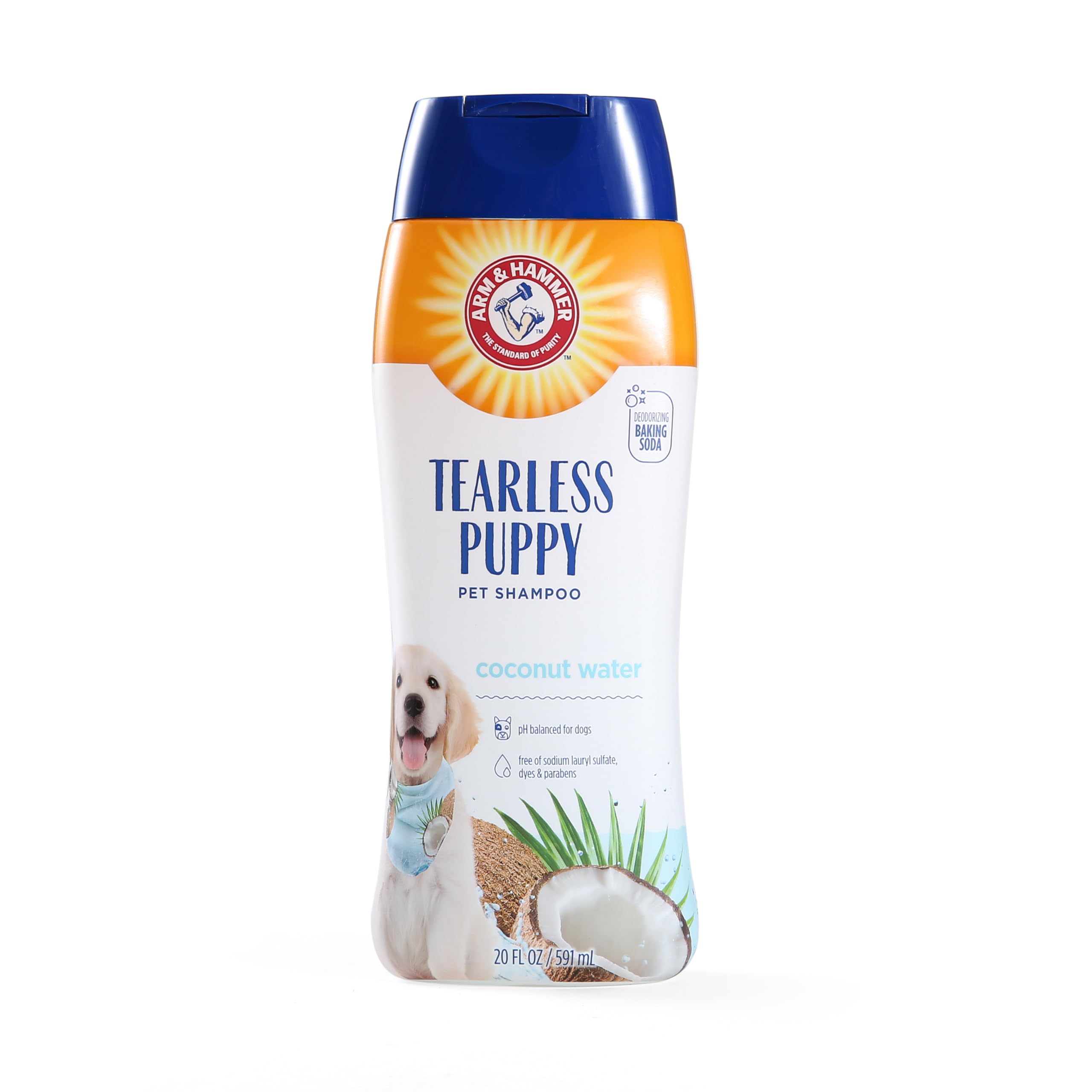 Arm & Hammer for Pets Tearless Puppy Shampoo | Gentle & Effective Tearless Shampoo for All Dogs & Puppies | Coconut Water Scent