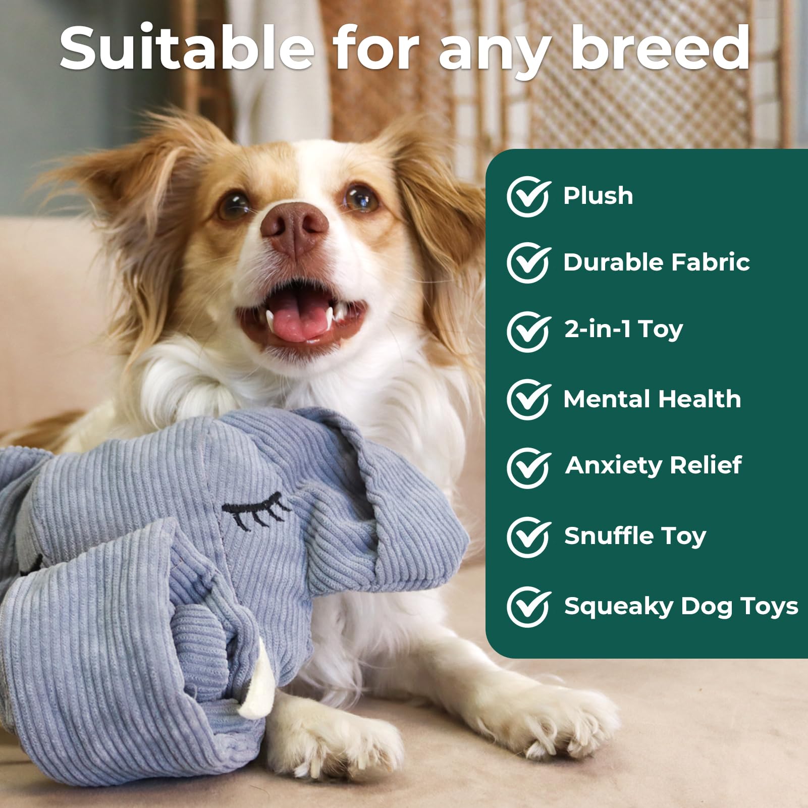 Trunk Or Treat Plush Toy For Dogs, Snuffle Interactive Dog Treat Puzzle, Puppy Plush Toy, Machine Washable Dog Enrichment, Made