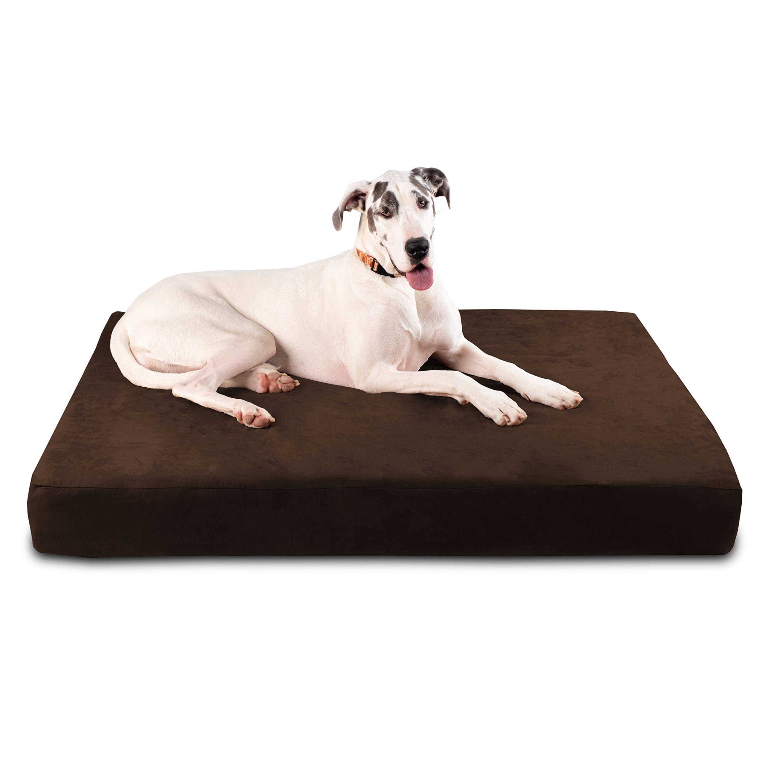 Barker Beds Sleek Giant Dog Bed (Giant, Chocolate) - 7 Thick Soft & Comfortable Orthopedic Cushion - Big Dog Bed - Durable & W