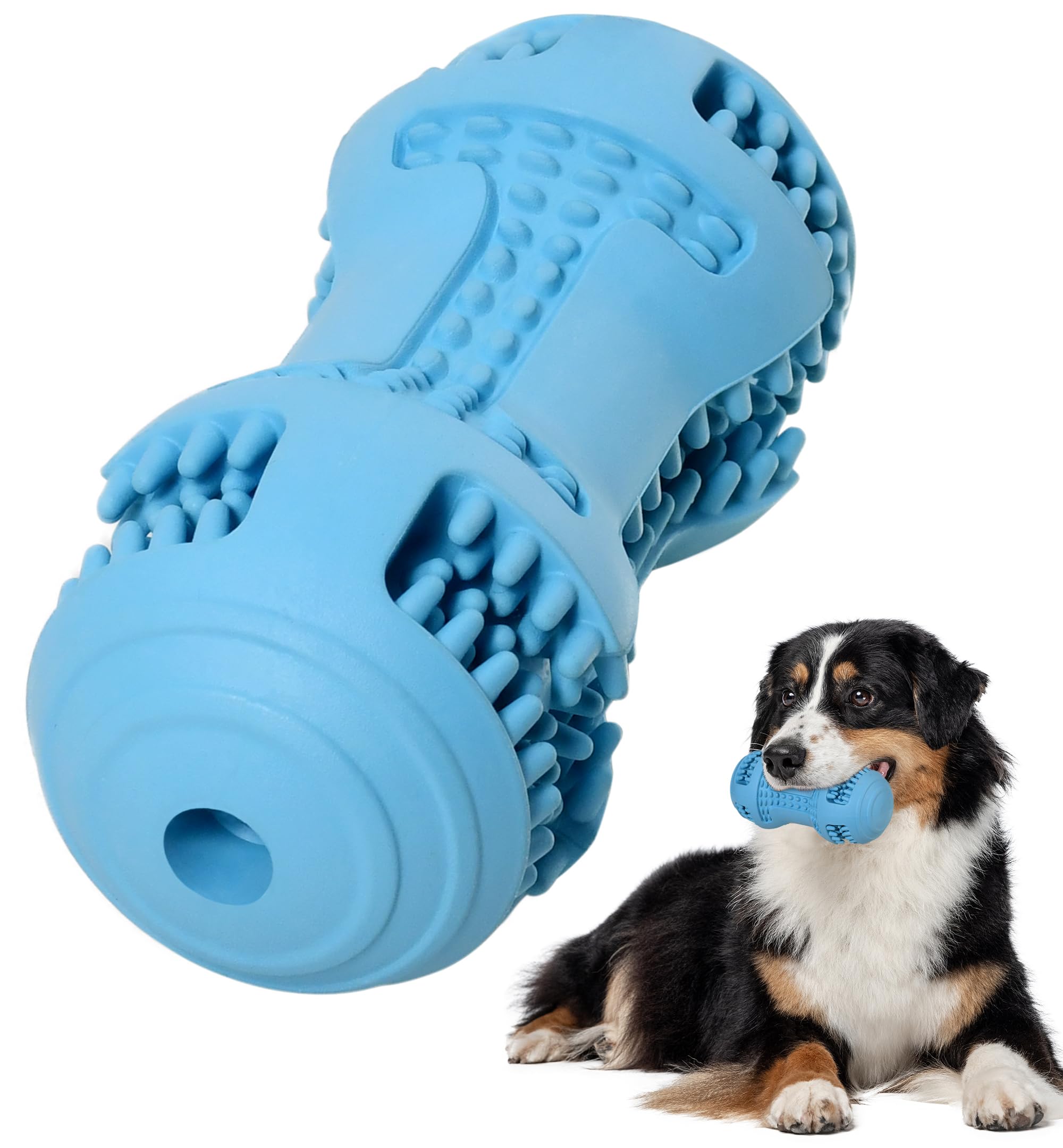 Iptpas Durable Dog Chew Toy For Teeth Cleaning, Natural Rubber Dental Toy For Small Medium Dogs & Teething Puppies, Tough Chew T