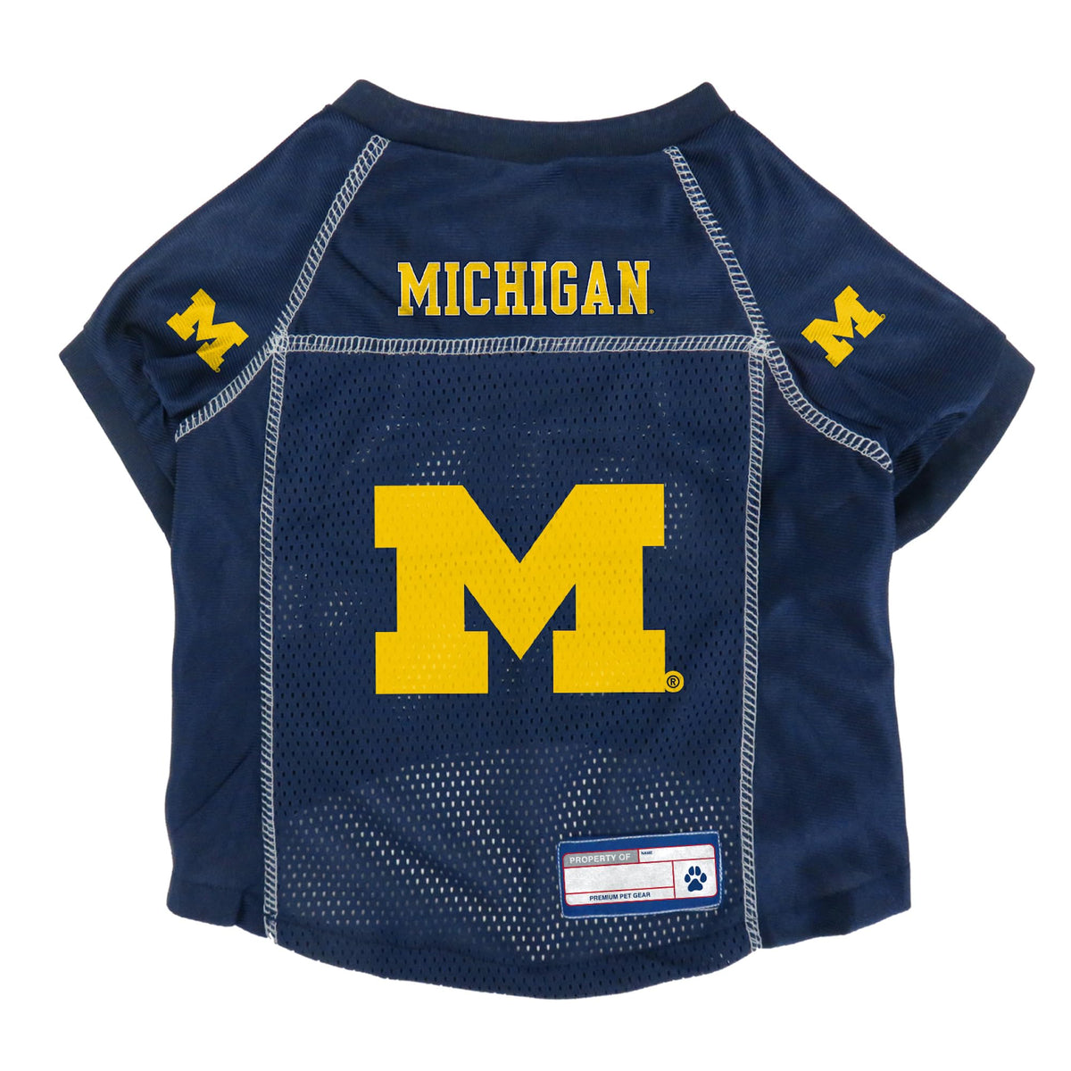 Littlearth Unisex-Adult Ncaa Michigan Wolverines Basic Pet Jersey, Team Color, X-Small