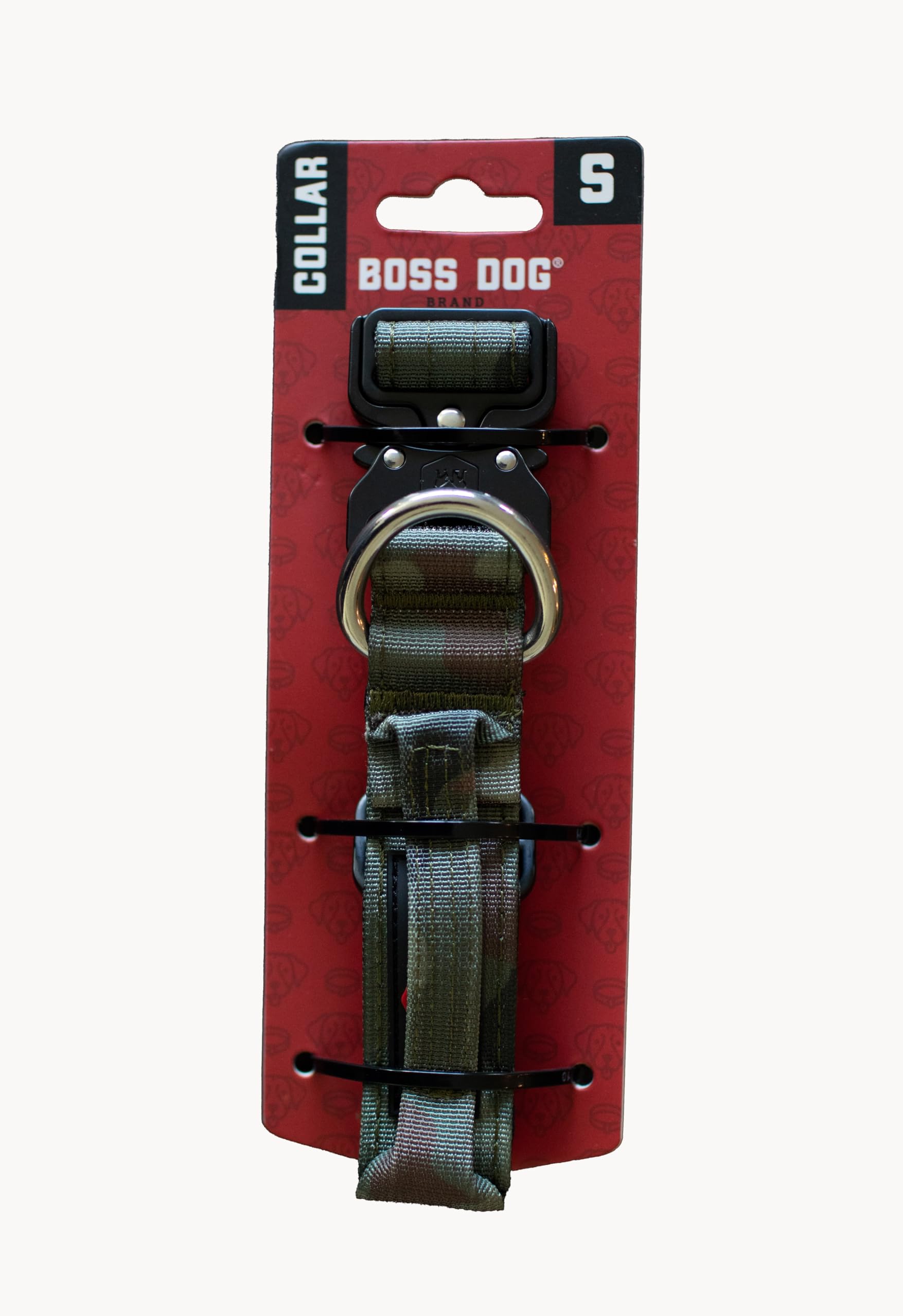Boss Dog Tactical Collar, Green Camo, Small