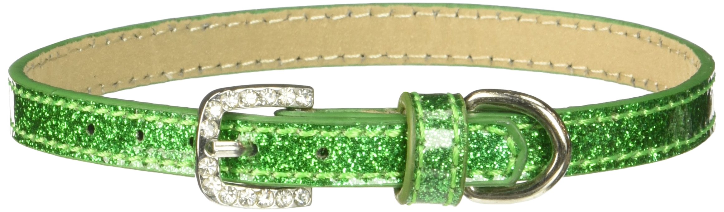 Mirage Pet Products Plain Ice Cream Dog Collar, Size 14, Emerald Green