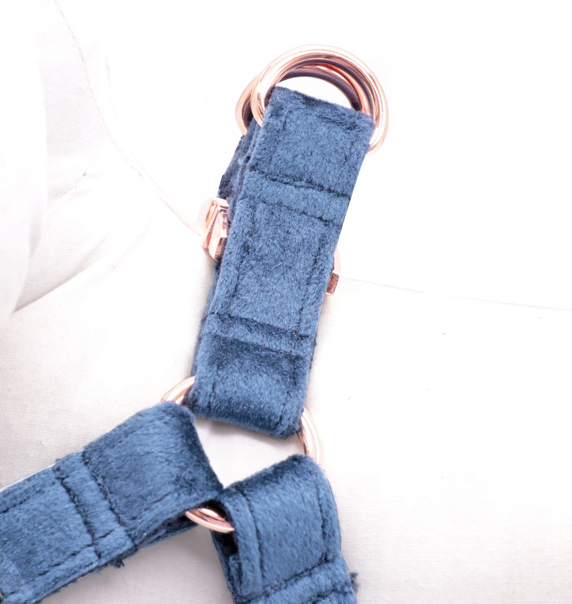 Aring Pet Dog Halter Harness, Velvet Dog Harness, Adjustable No Pull Harness For Boy And Girl Dogs. Small (Pack Of 1) Navy Blue