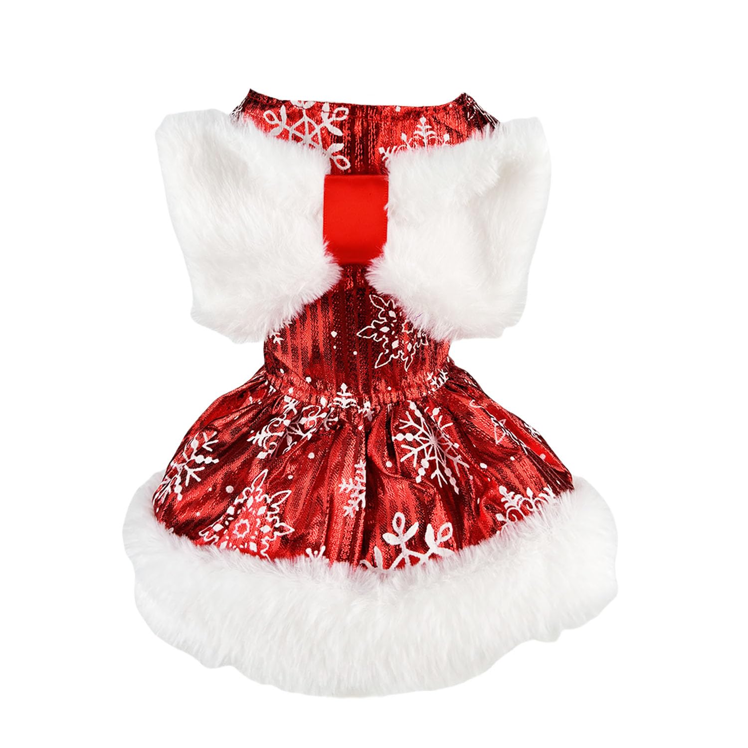 Muyaopet Snowflake Dog Christmas Dress Pet Santa Claus Costume Holiday Outfits,Winter Clothes Dresses For Small Dogs Girl,Cat Ap