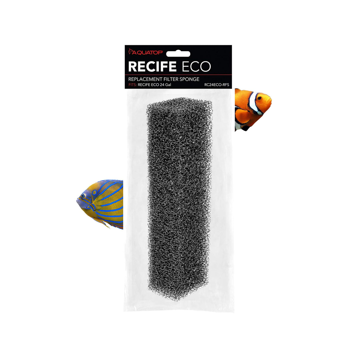 Aquatop Recife Eco Series Replacement Filter Sponge - 24 & 40 Gal - High-Efficiency Aquarium Filter Foam - Easy to Install and M